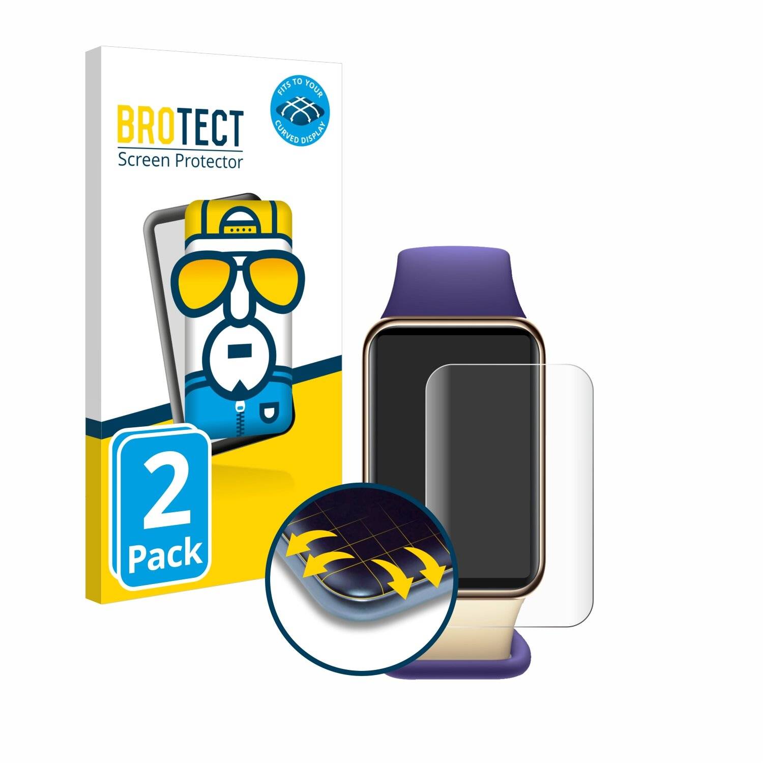 2x BROTECT Flex Full-Screen Folie für Honor Band