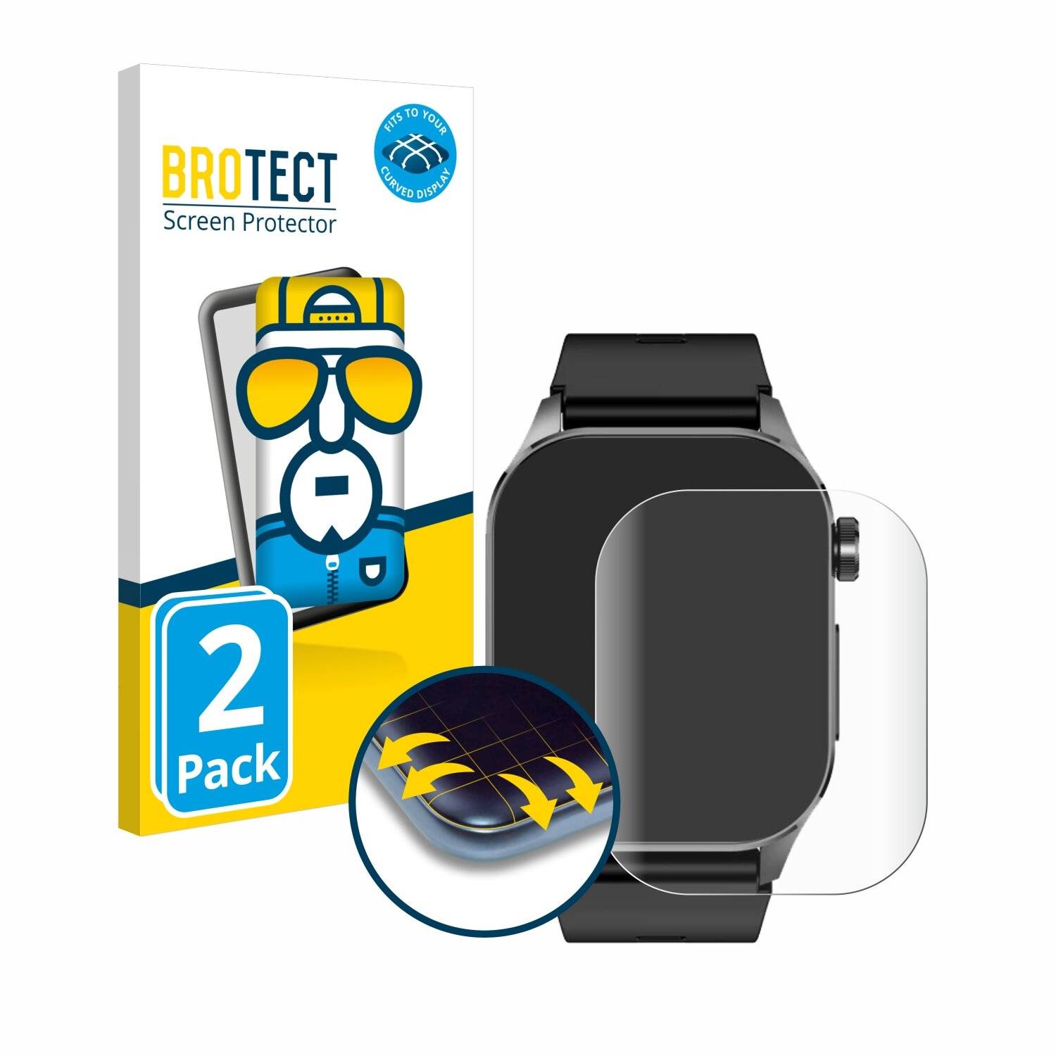 2x BROTECT Flex Full-Screen Folie für Kardena Care Pro 4