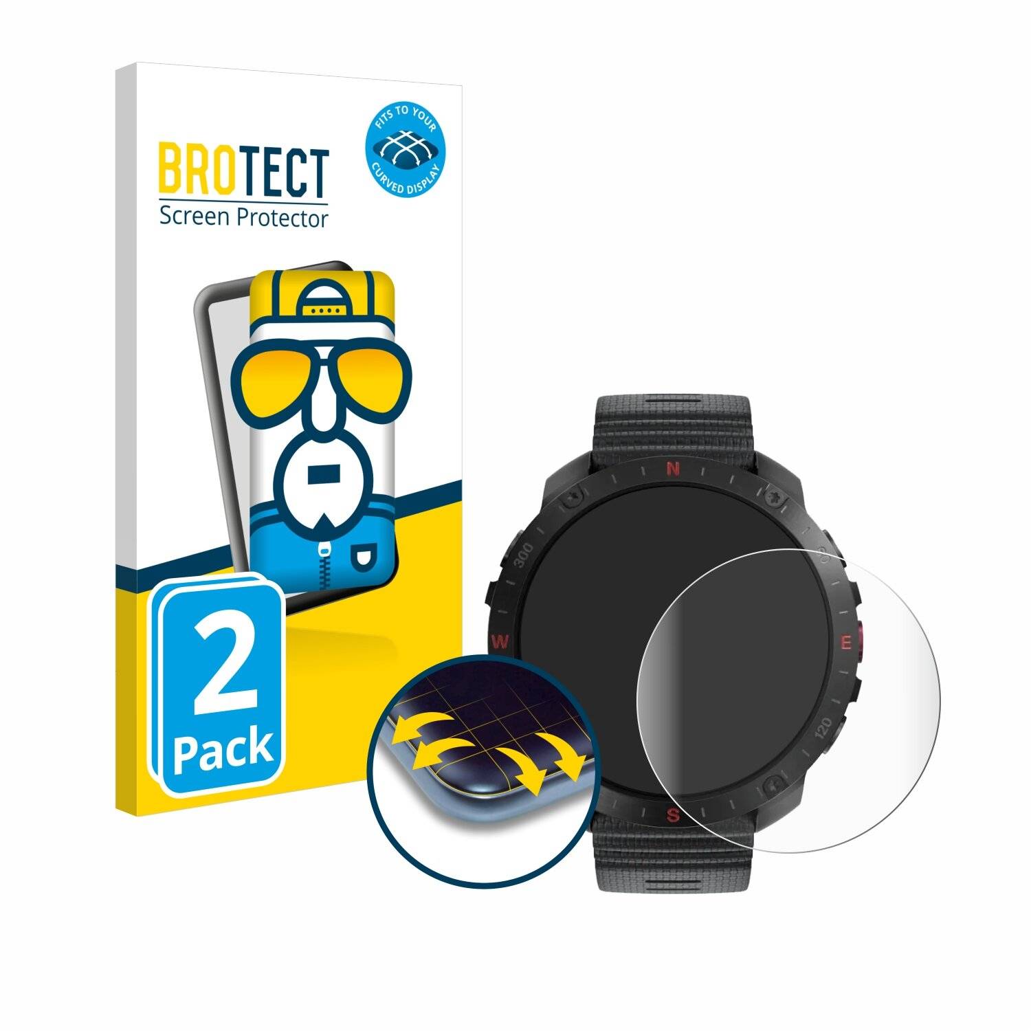 2x BROTECT Flex Full-Screen Folie für Polar Grit X2