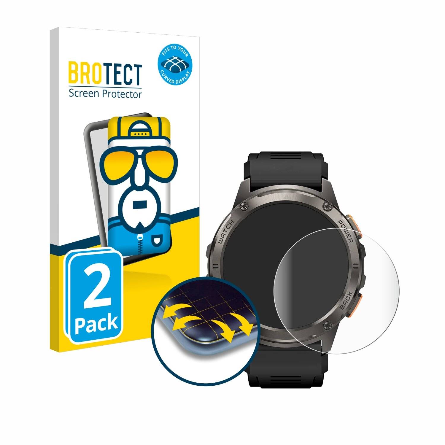 2x BROTECT Flex Full-Screen Folie für Kospet Tank