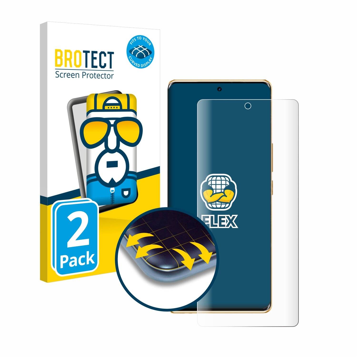 2x BROTECT Flex Full-Screen Folie für Infinix Note 40 Pro
