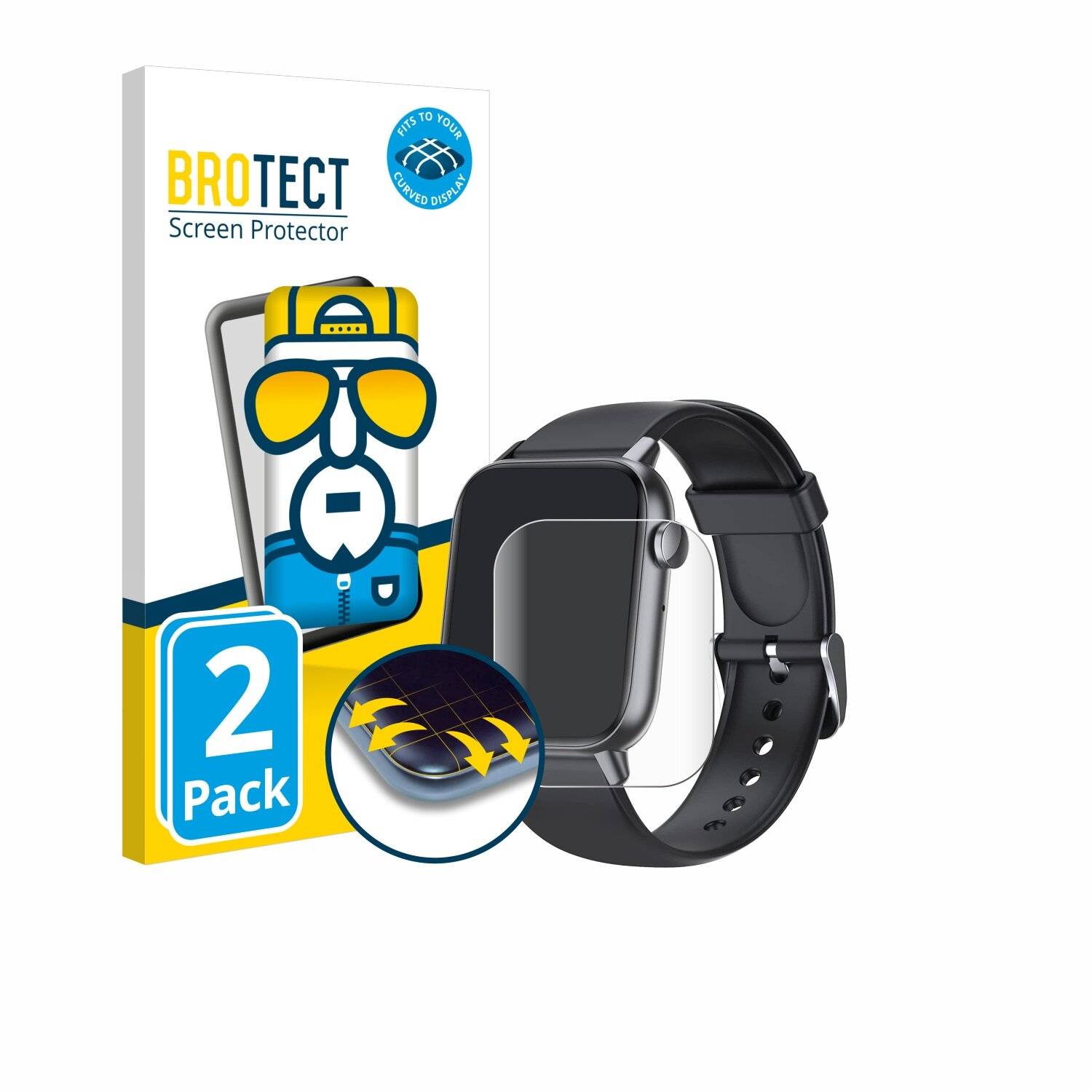 2x BROTECT Flex Full-Screen Folie für Manike QS 108