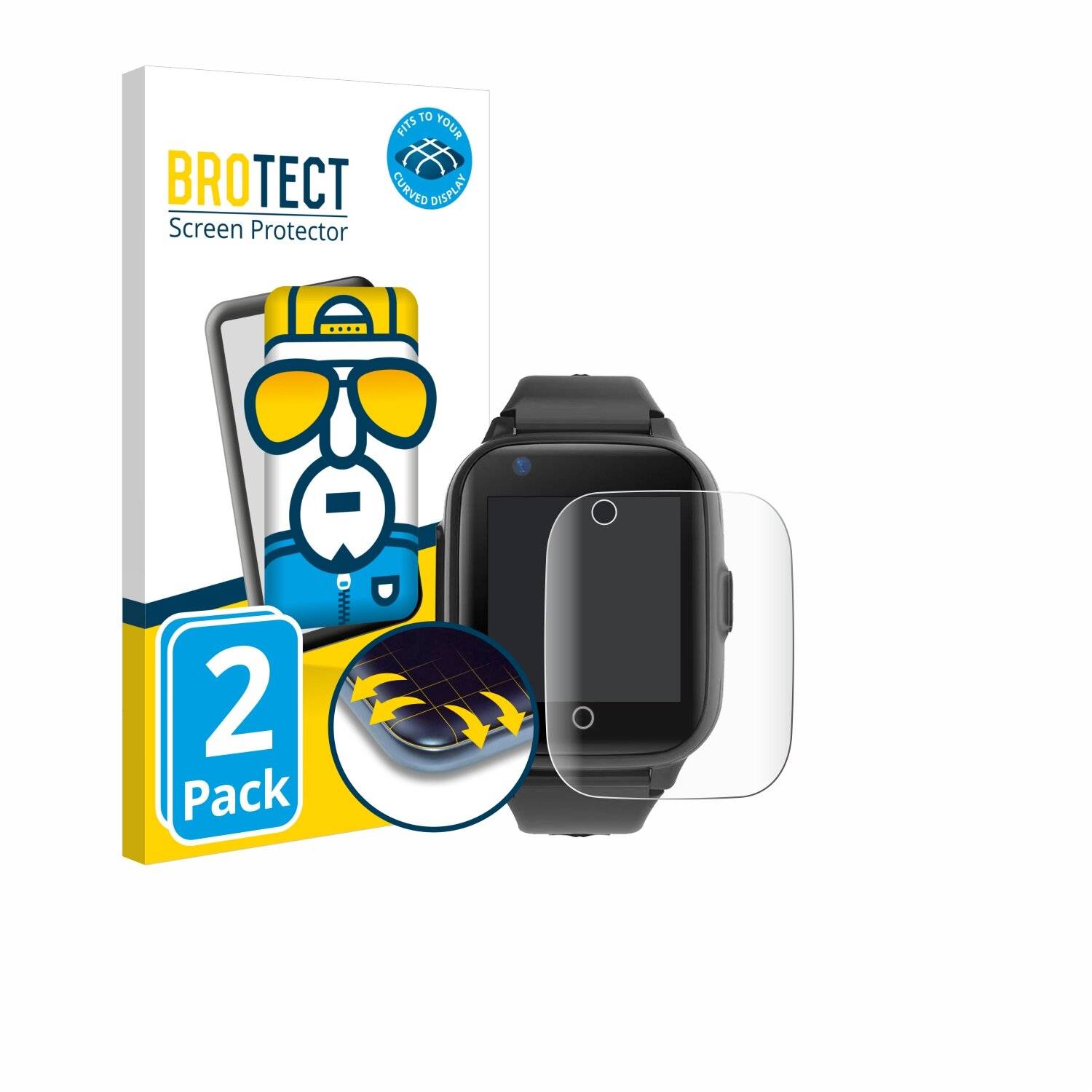 2x BROTECT Flex Full-Screen Folie für Leotec Kids Allo Plus