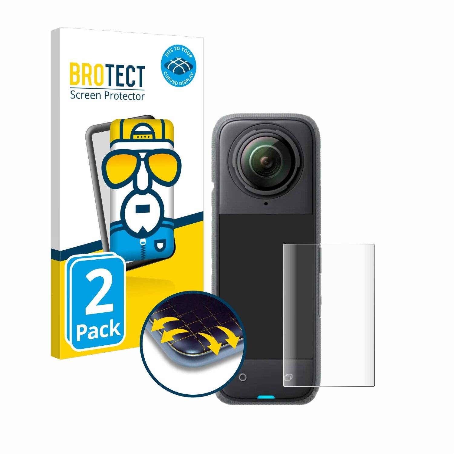 2x BROTECT Flex Full-Screen Folie für Insta360