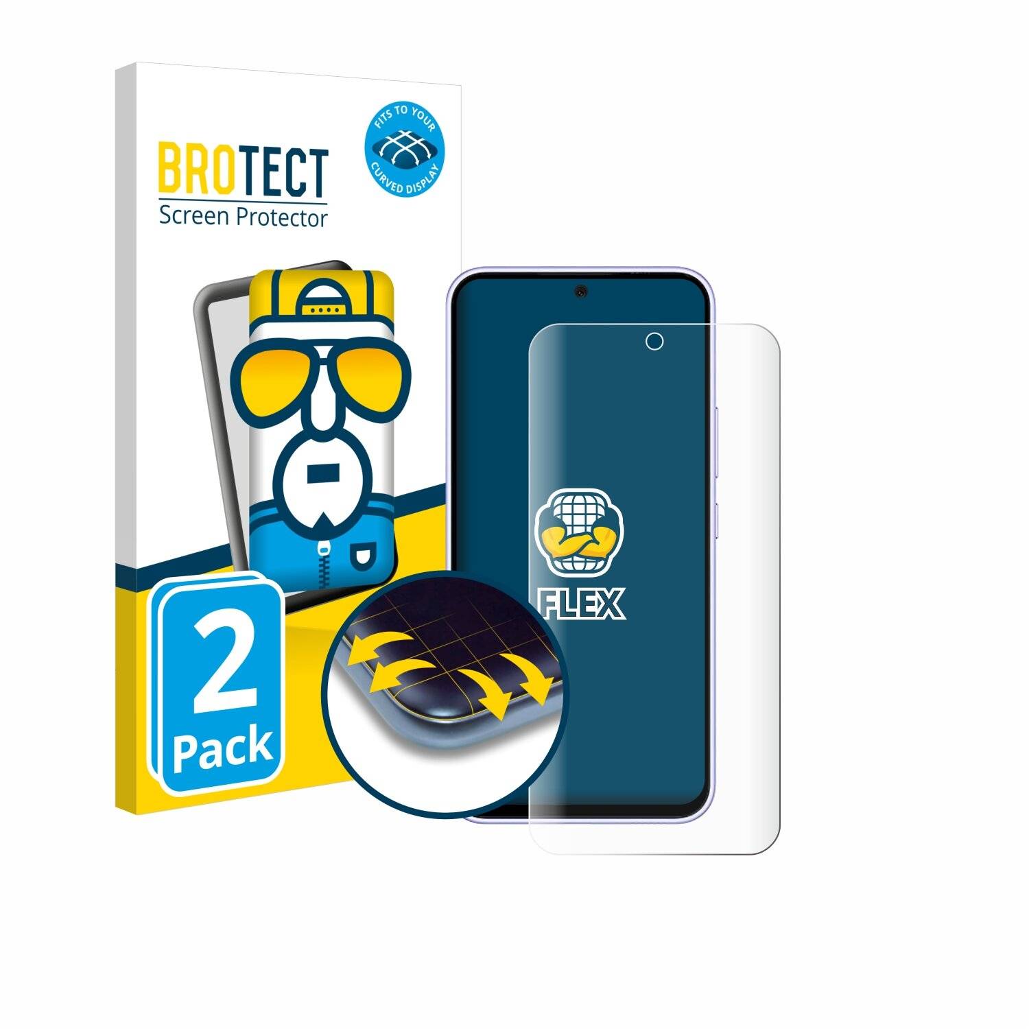 2x BROTECT Flex Full-Screen Folie für Samsung Galaxy A54 5G Enterprise