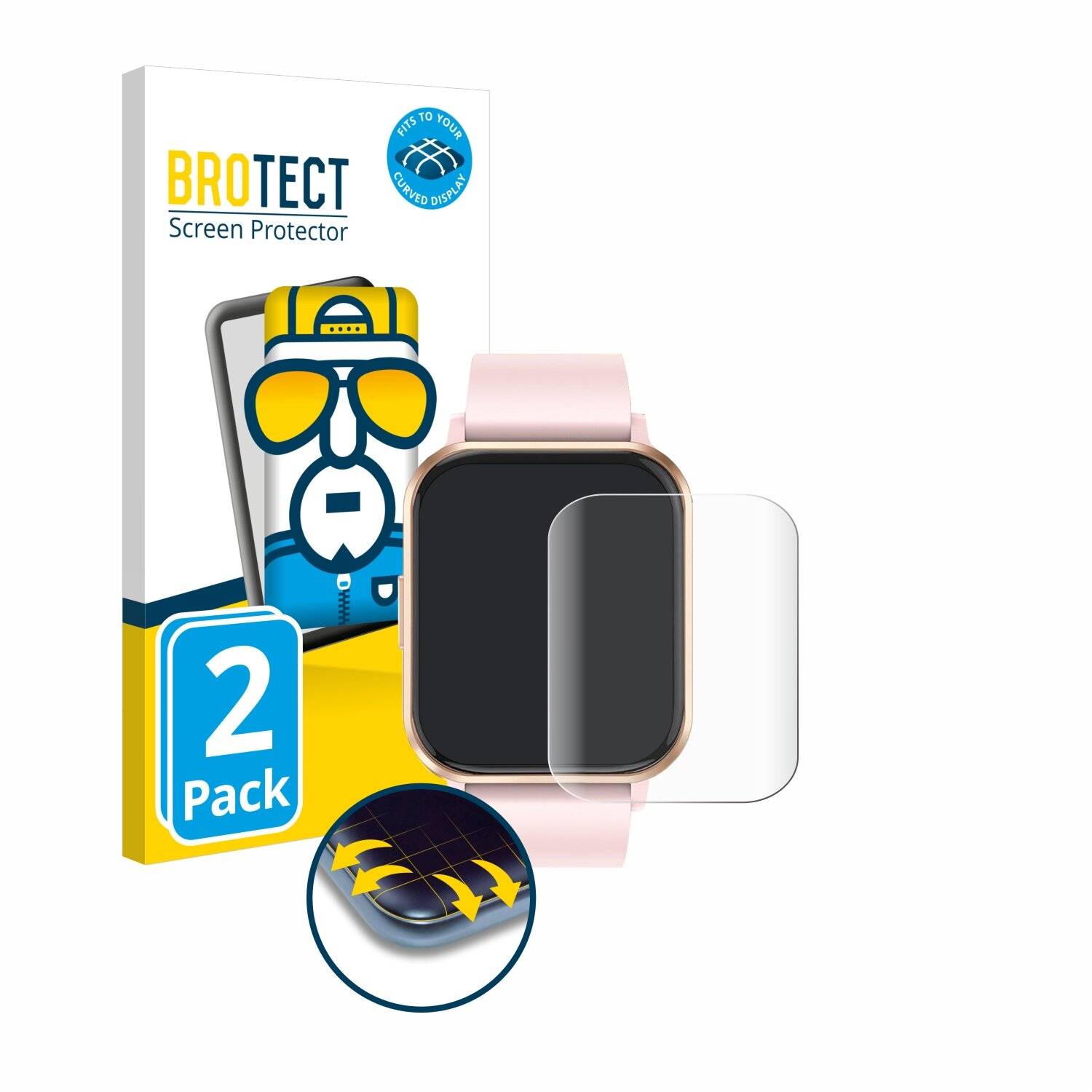 2x BROTECT Flex Full-Screen Folie für walkbee Smartwatch