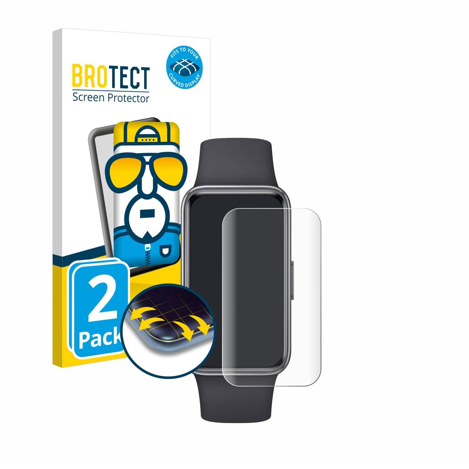 2x BROTECT Flex Full-Screen Folie für Huawei Band