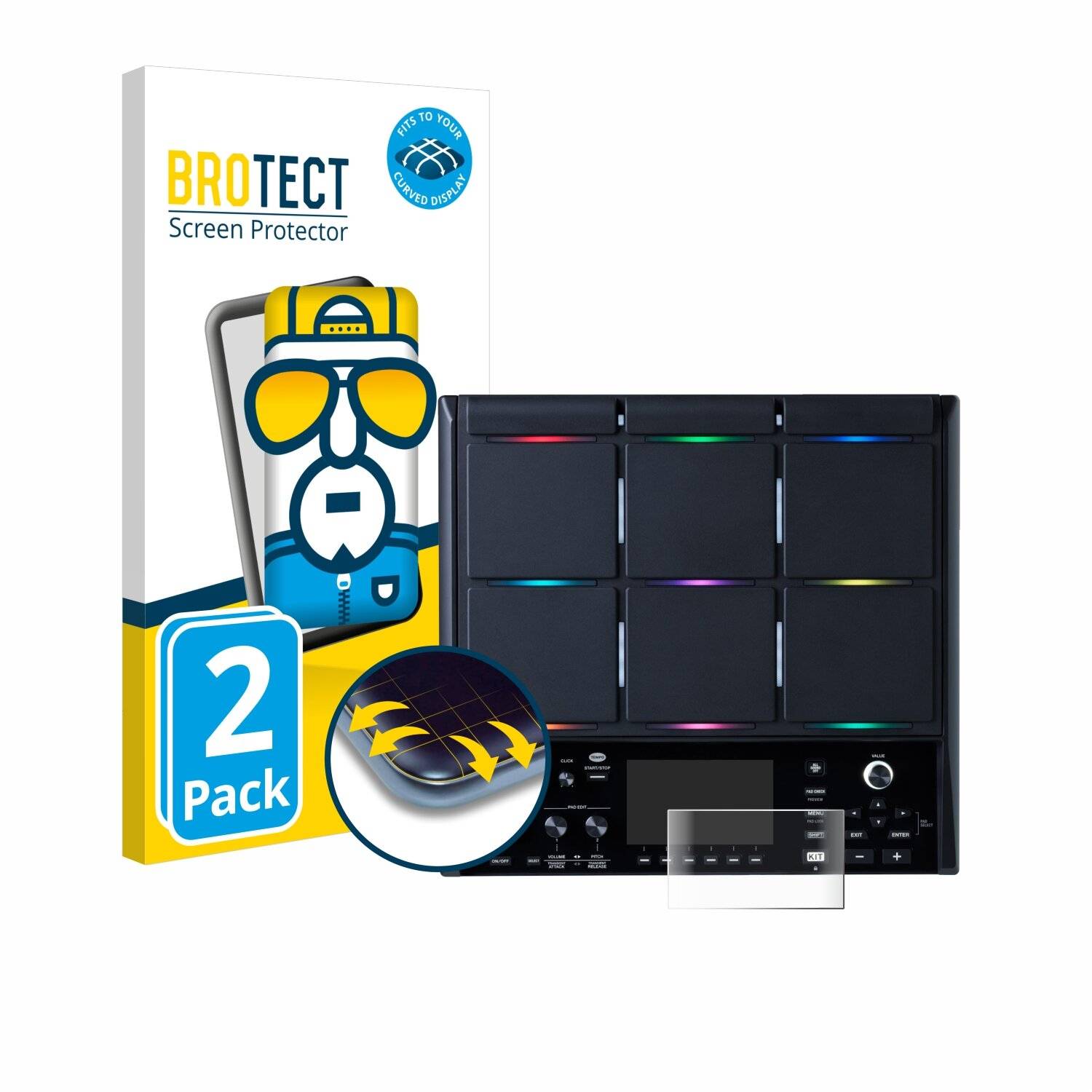 2x BROTECT Flex Full-Screen Folie für Roland SPD-SX