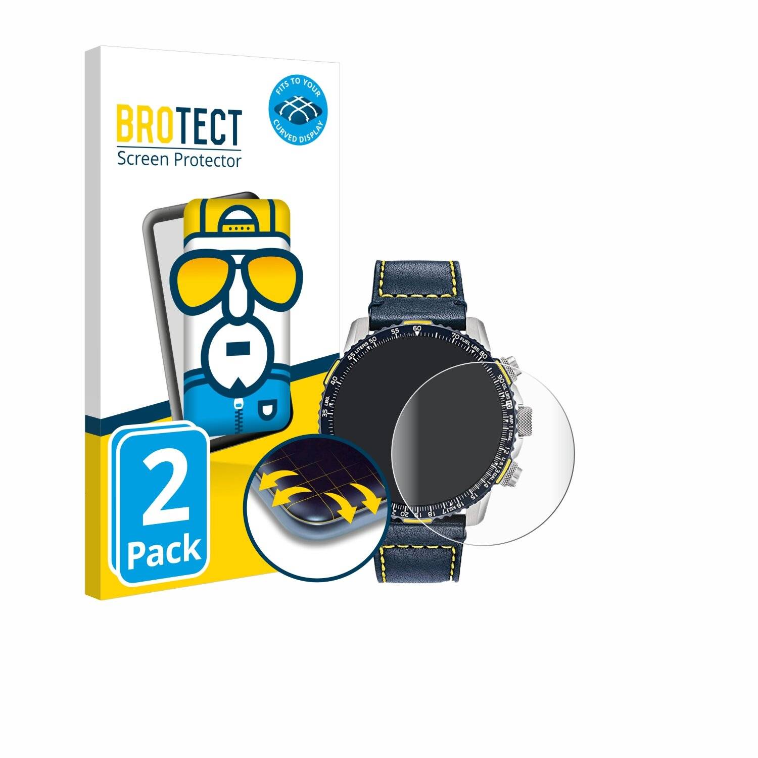 2x BROTECT Flex Full-Screen Folie für Citizen Blue Angel Skyhawk