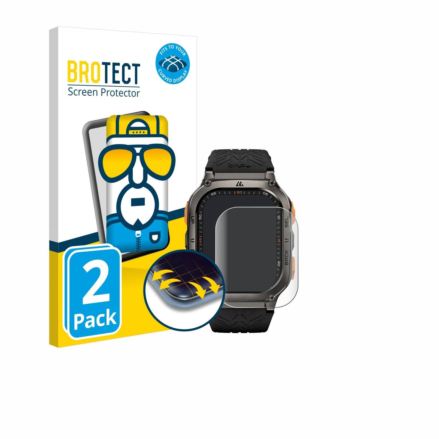 2x BROTECT Flex Full-Screen Folie für Kospet Tank M3
