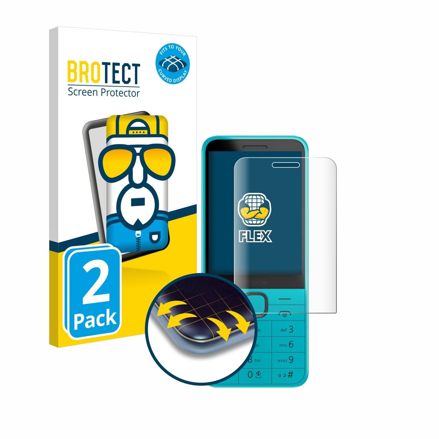 2x BROTECT Flex Full-Screen Folie für Nokia 235 4G