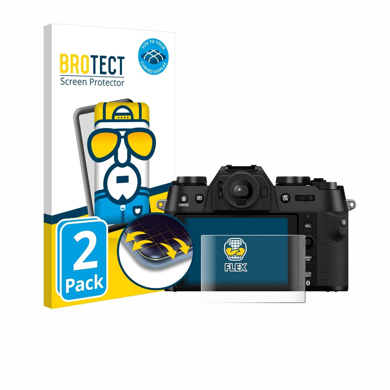 2x BROTECT Flex Full-Screen Folie für Fujifilm