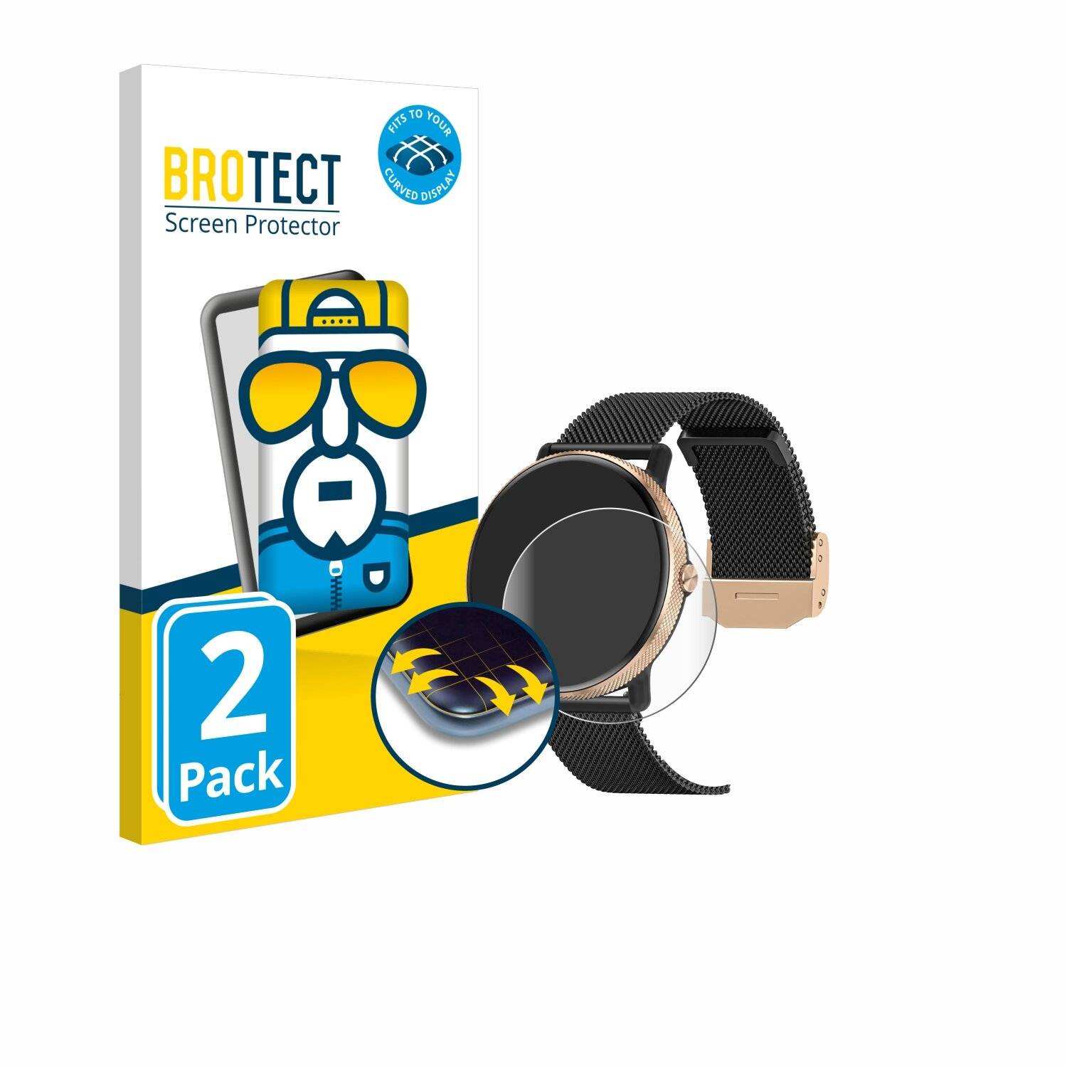 2x BROTECT Flex Full-Screen Folie für Akumaka S61