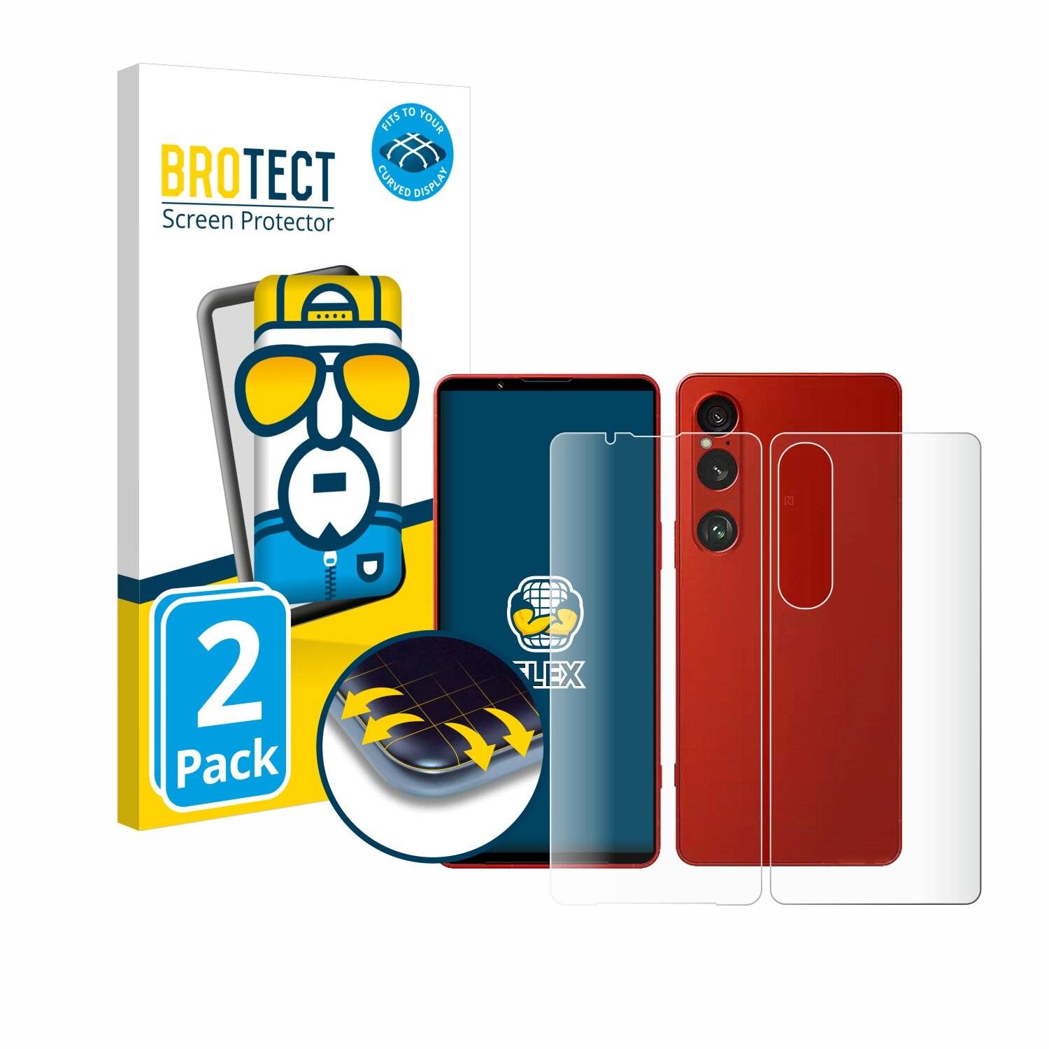 2x BROTECT Flex Full-Screen Folie für Sony Xperia 1 VI