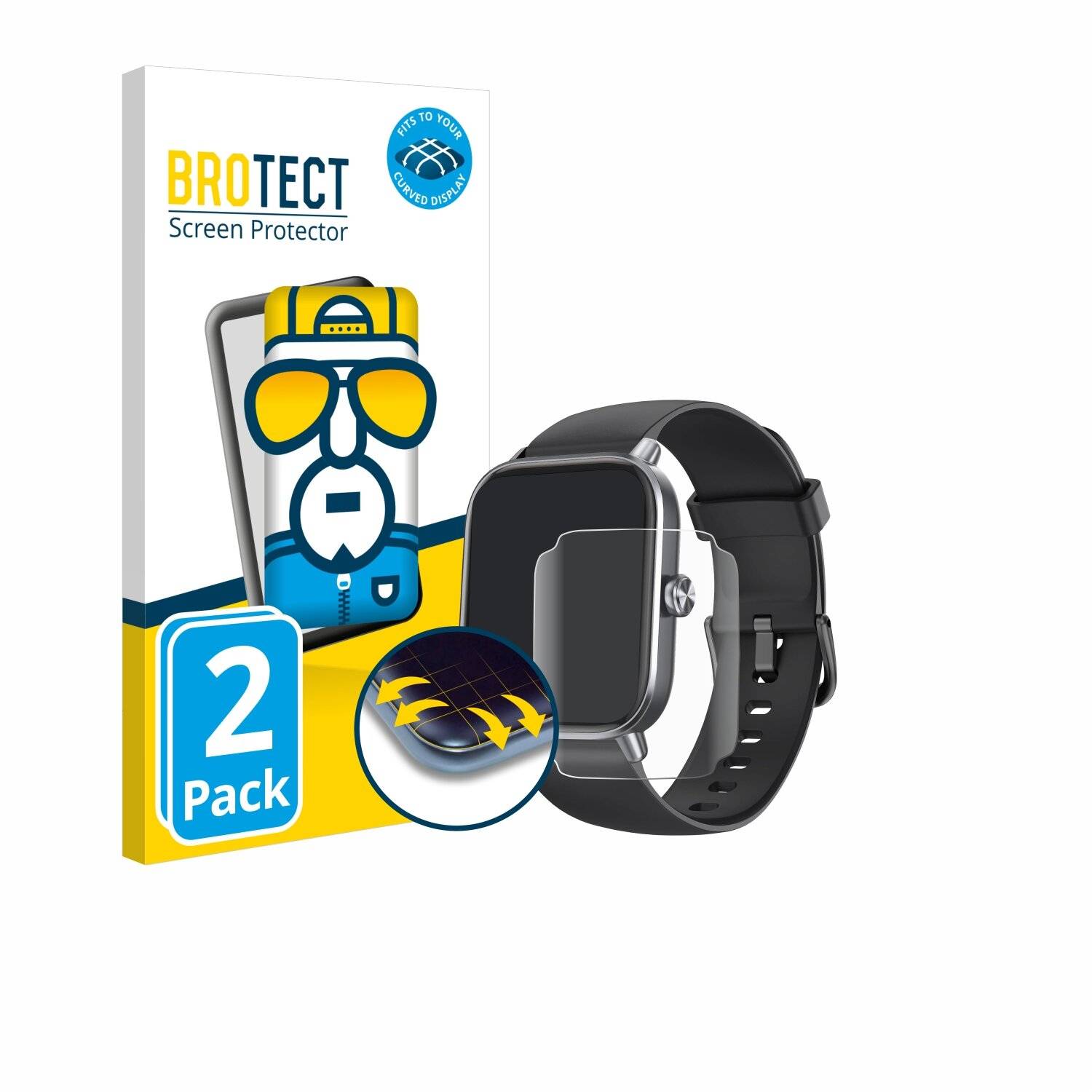 2x BROTECT Flex Full-Screen Folie für Amzhero IDW16
