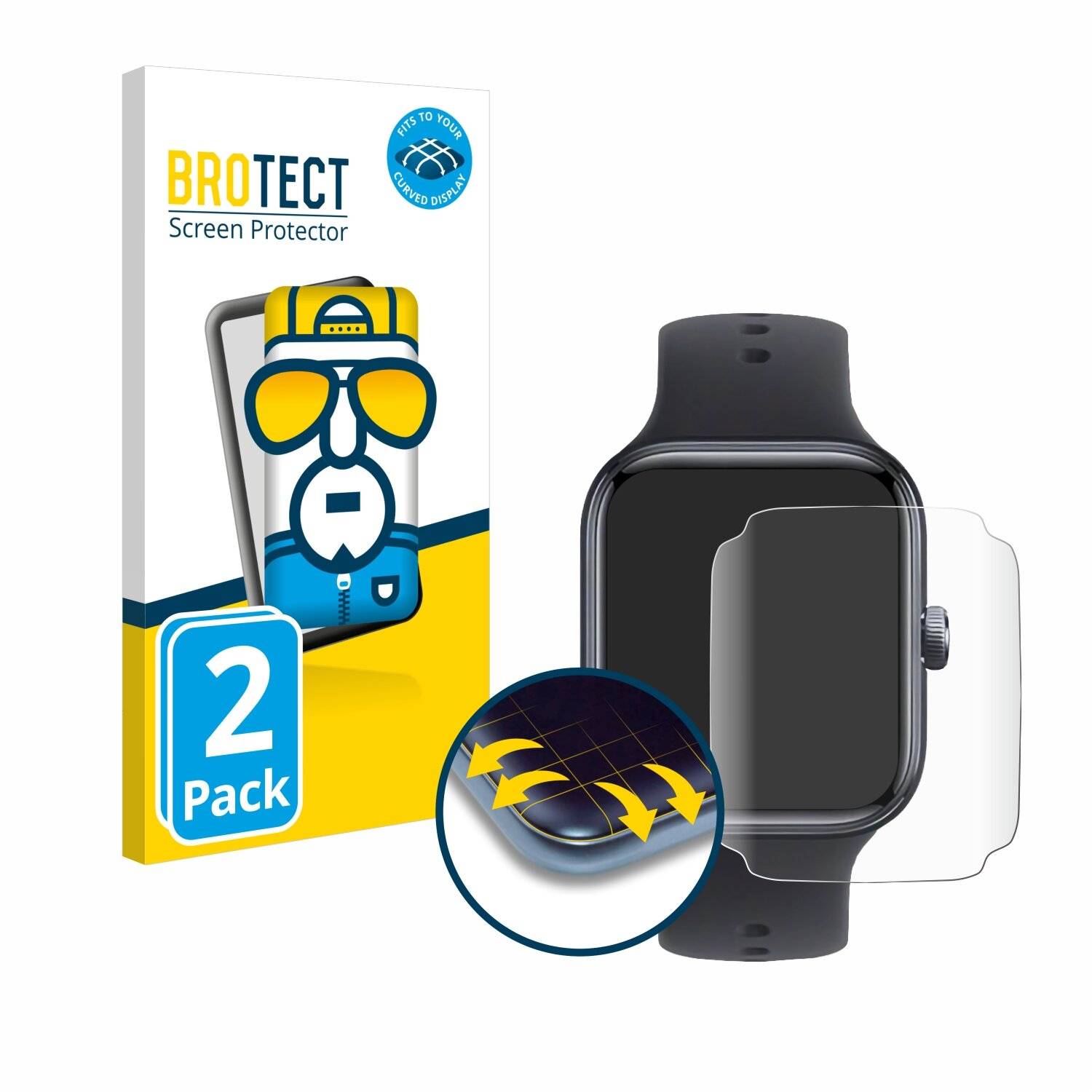 2x BROTECT Flex Full-Screen Folie für Vivo Watch GT
