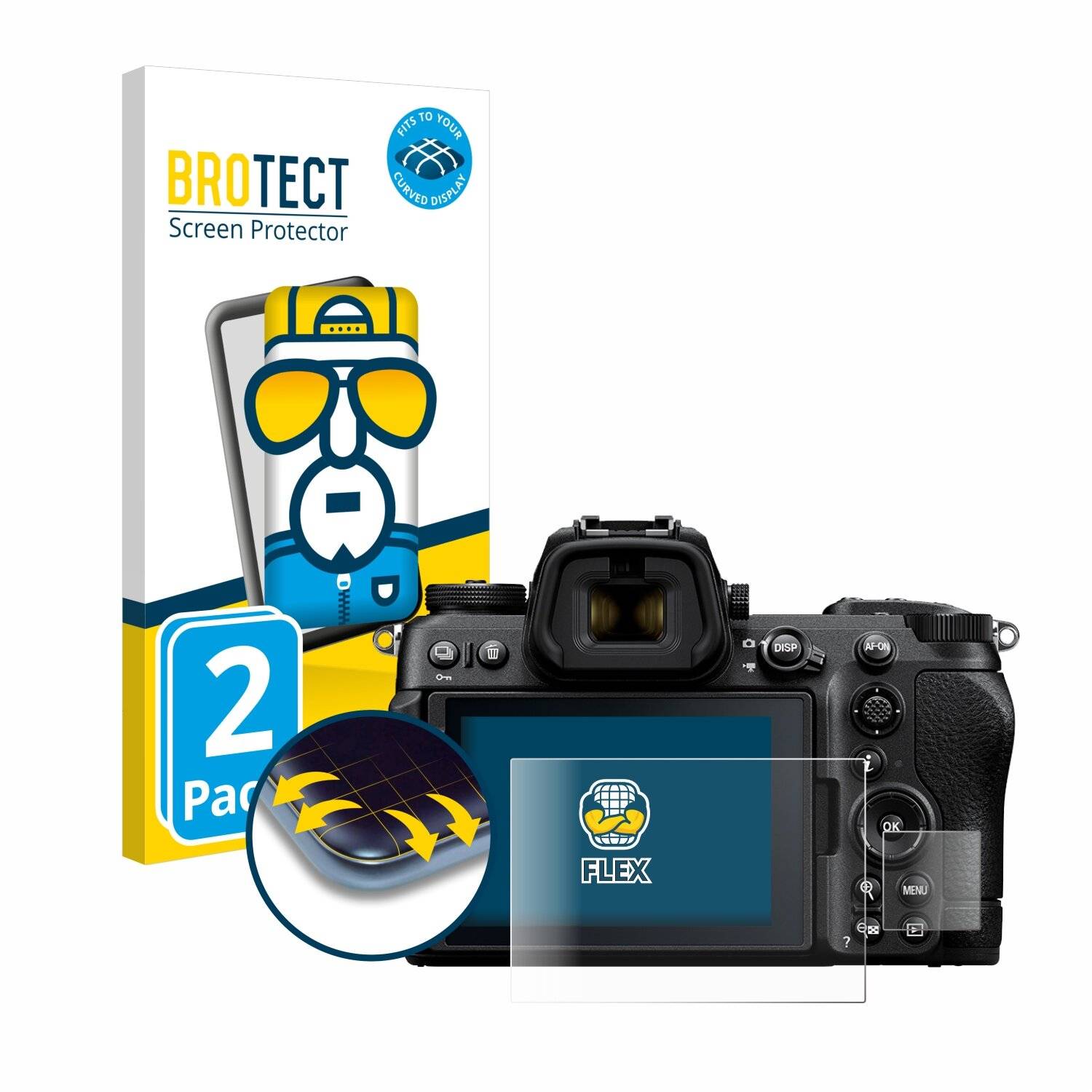 2x BROTECT Flex Full-Screen Folie für Nikon Z6