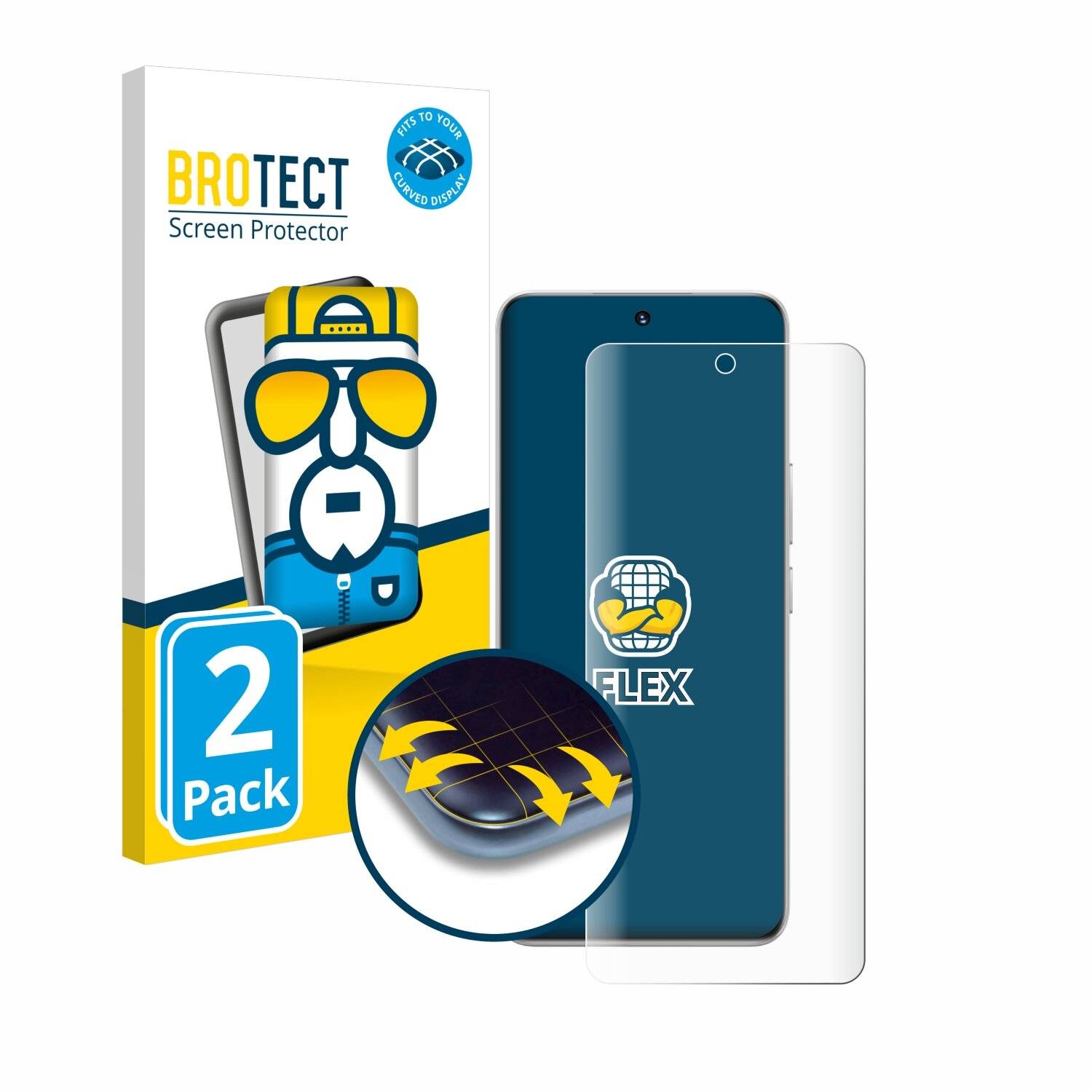 2x BROTECT Flex Full-Screen Folie für Honor
