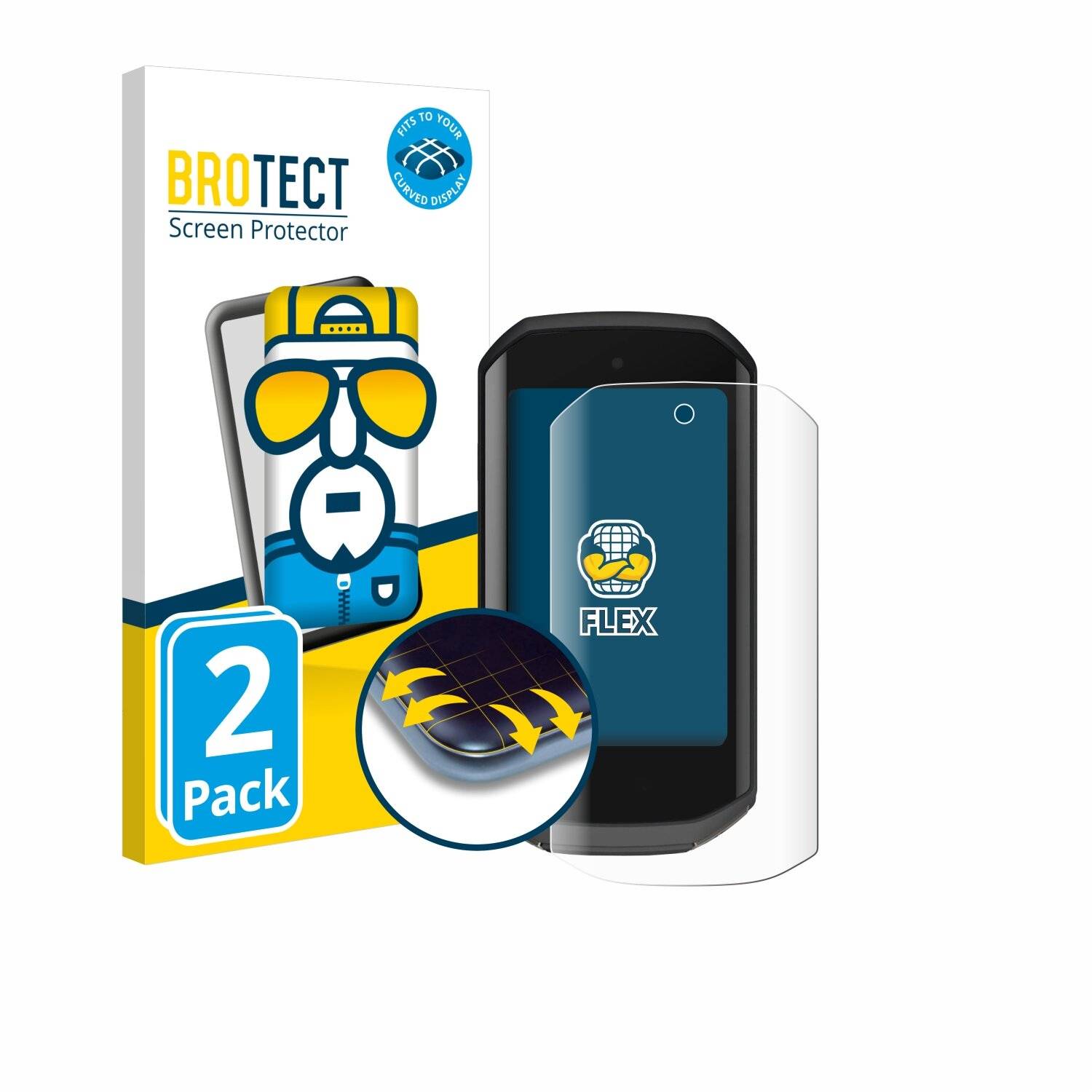 2x BROTECT Flex Full-Screen Folie für Garmin Edge