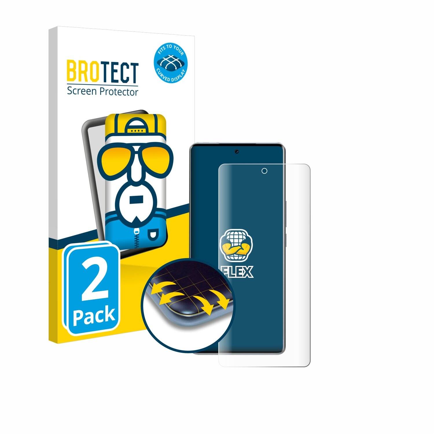 2x BROTECT Flex Full-Screen Folie für Vivo
