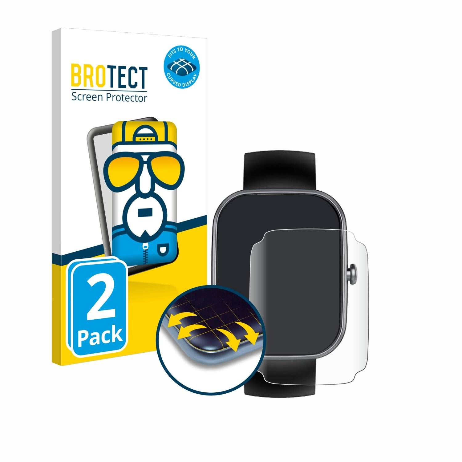 2x BROTECT Flex Full-Screen Folie für WeurGhy T70