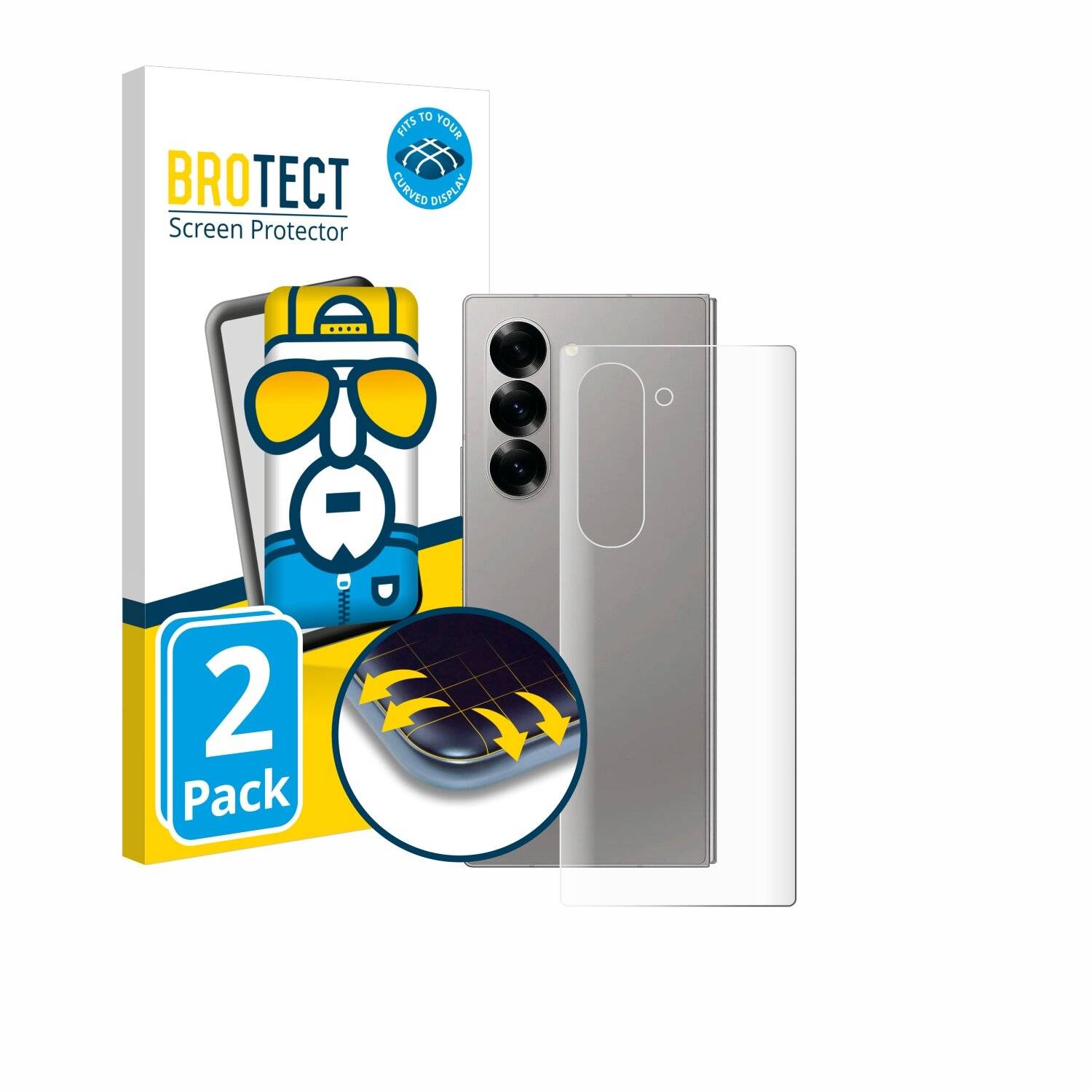 2x BROTECT Flex Full-Screen Folie für Samsung Galaxy Z Fold 6 5G