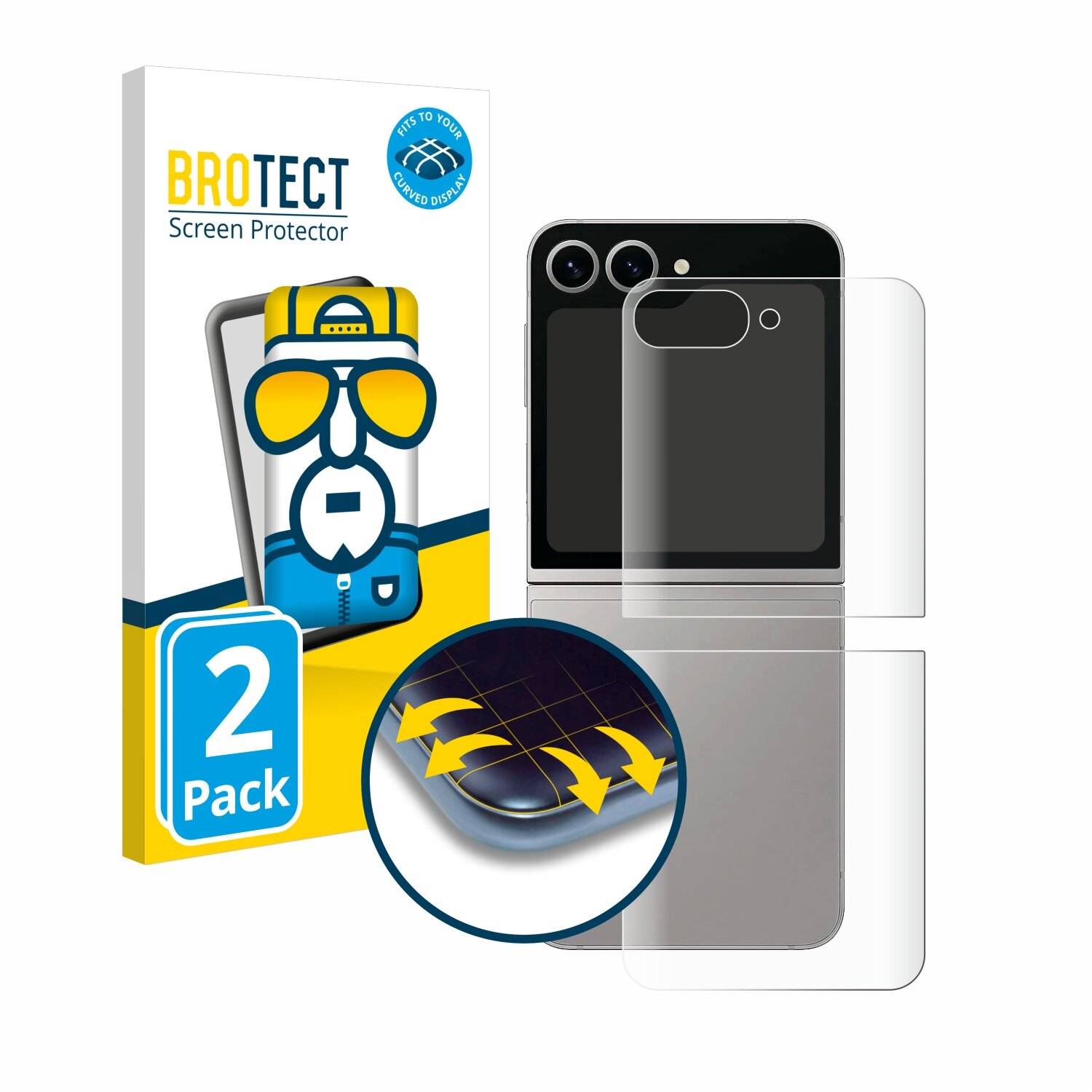 2x BROTECT Flex Full-Screen Folie für Samsung Galaxy Z Flip6