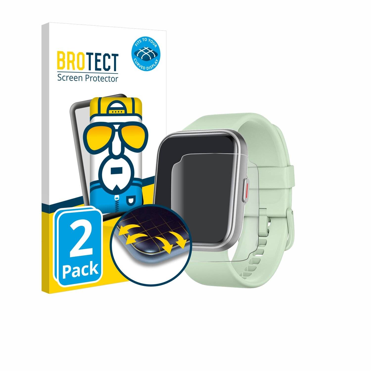 2x BROTECT Flex Full-Screen Folie für Enomir 208