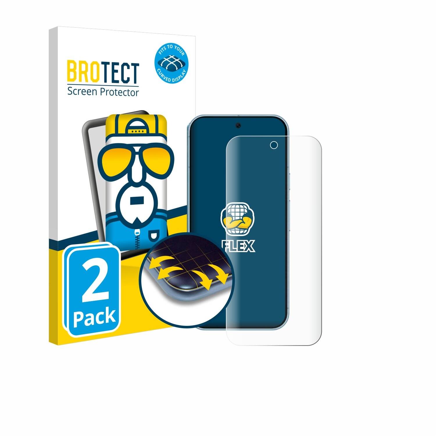 2x BROTECT Flex Full-Screen Folie für Google Pixel 9