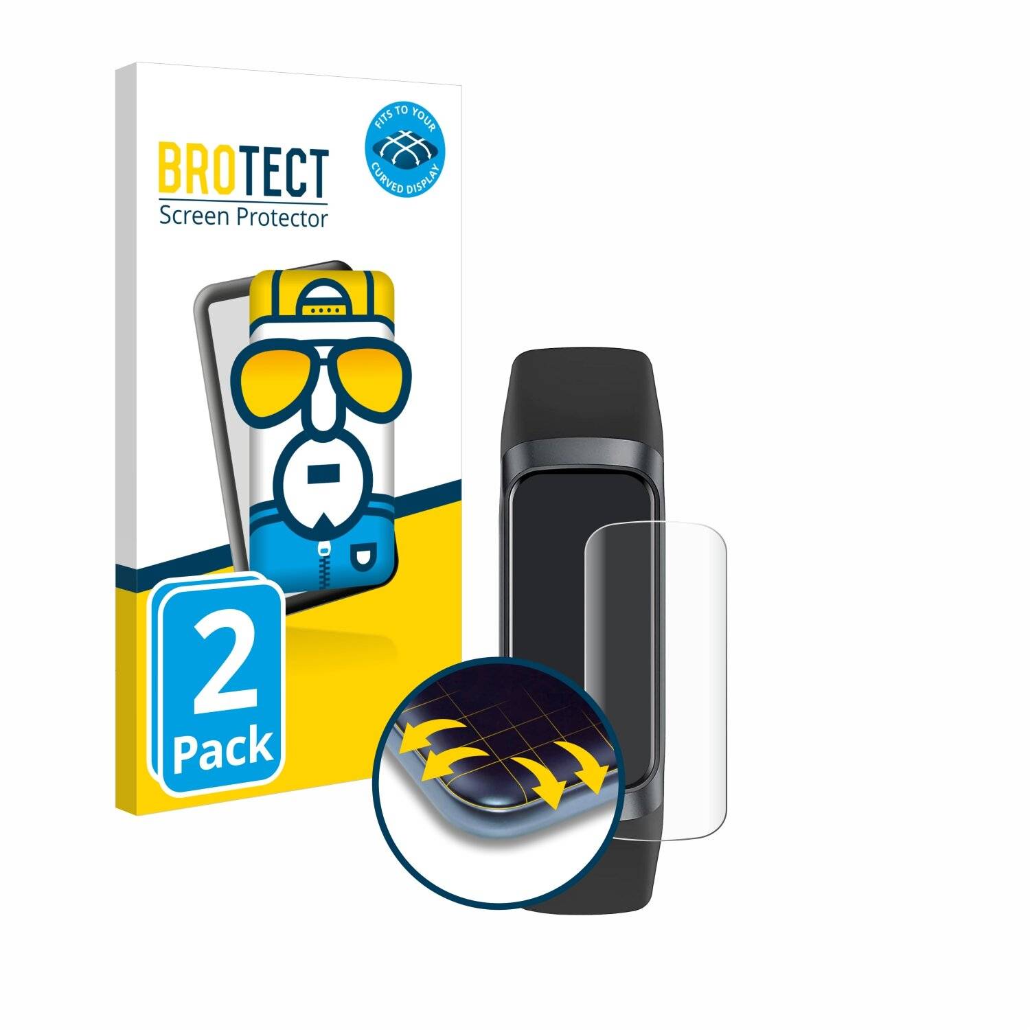 2x BROTECT Flex Full-Screen Folie für Sross Fitness Tracker