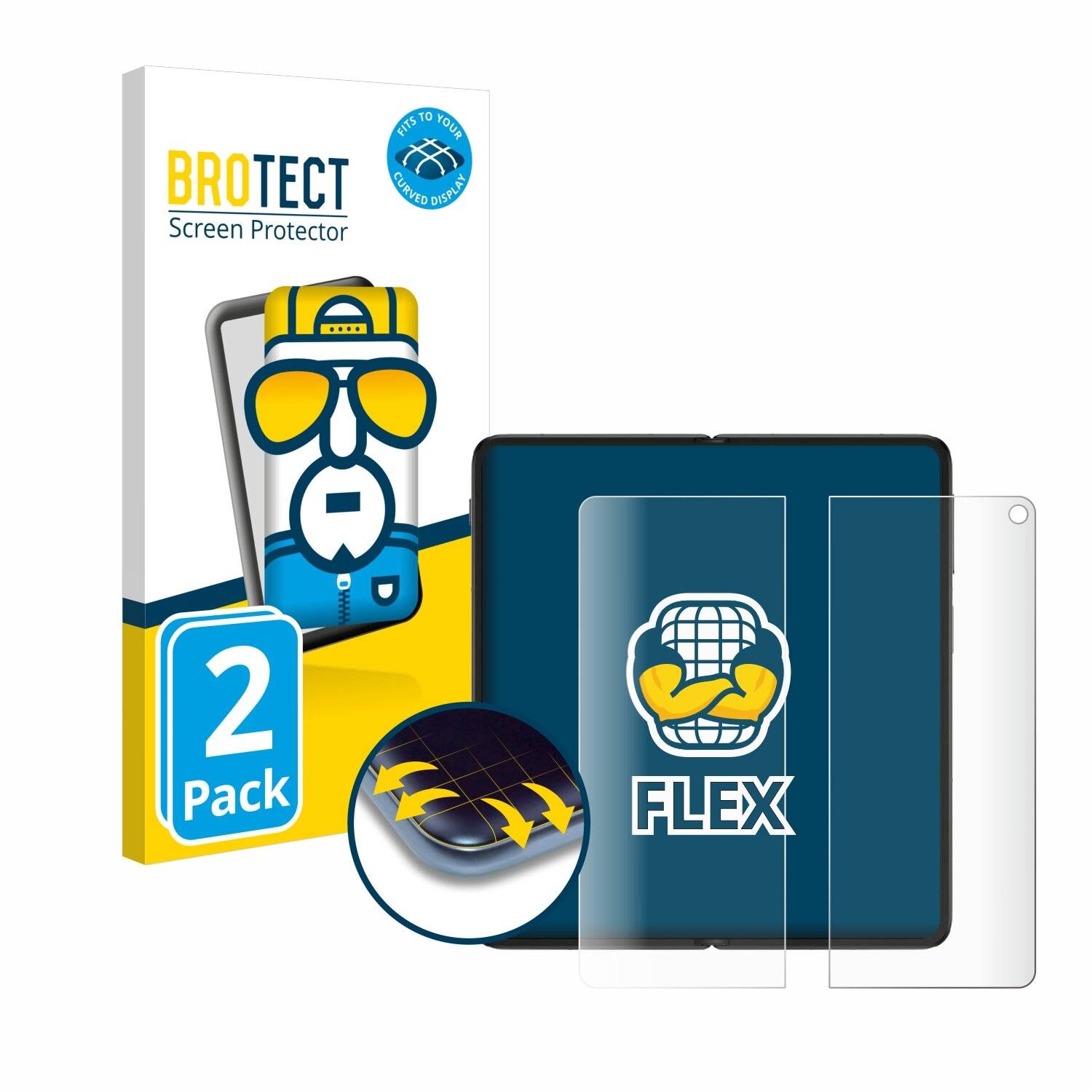2x BROTECT Flex Full-Screen Folie für OnePlus Open Apex Edition (Inneres