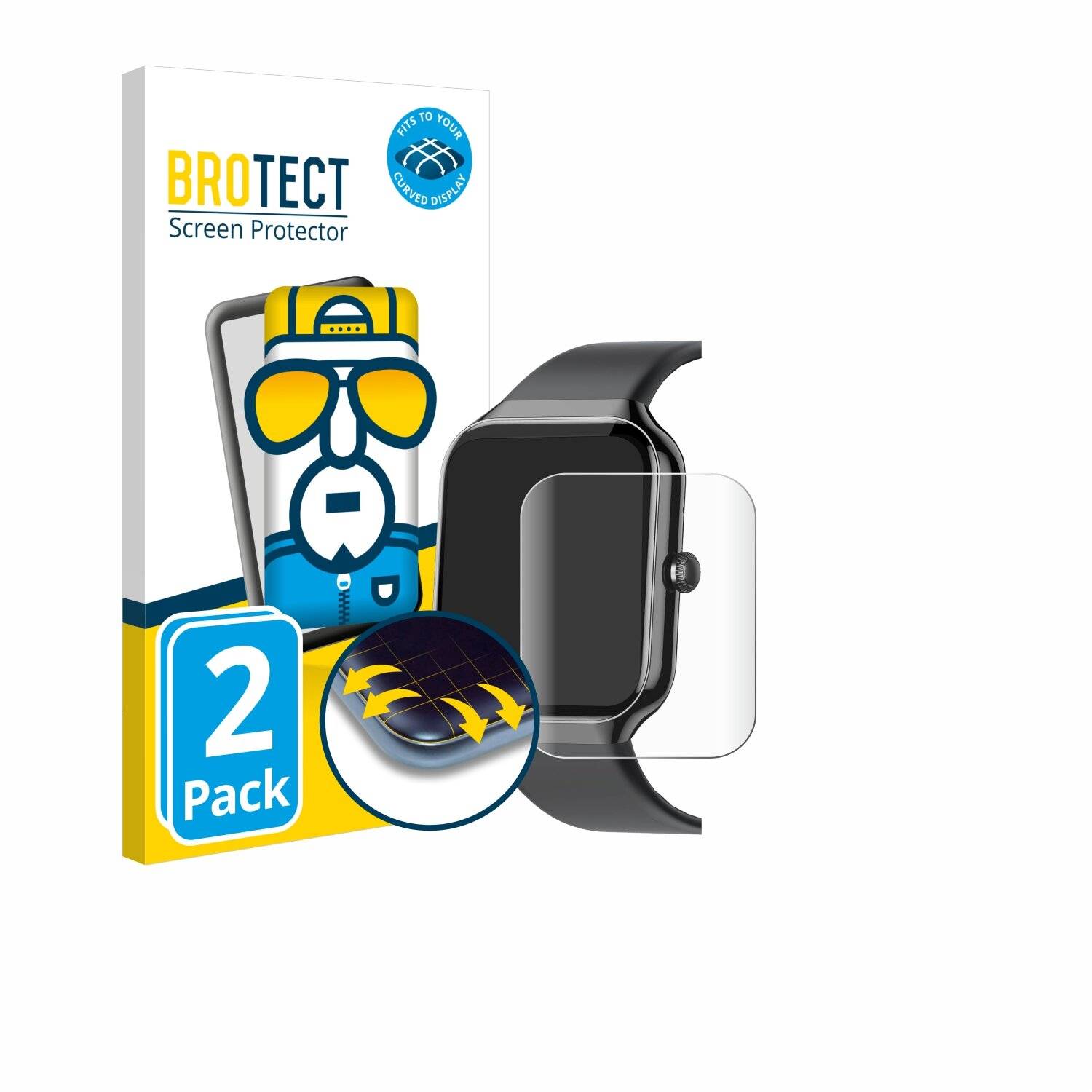 2x BROTECT Flex Full-Screen Folie für Jugeman P99