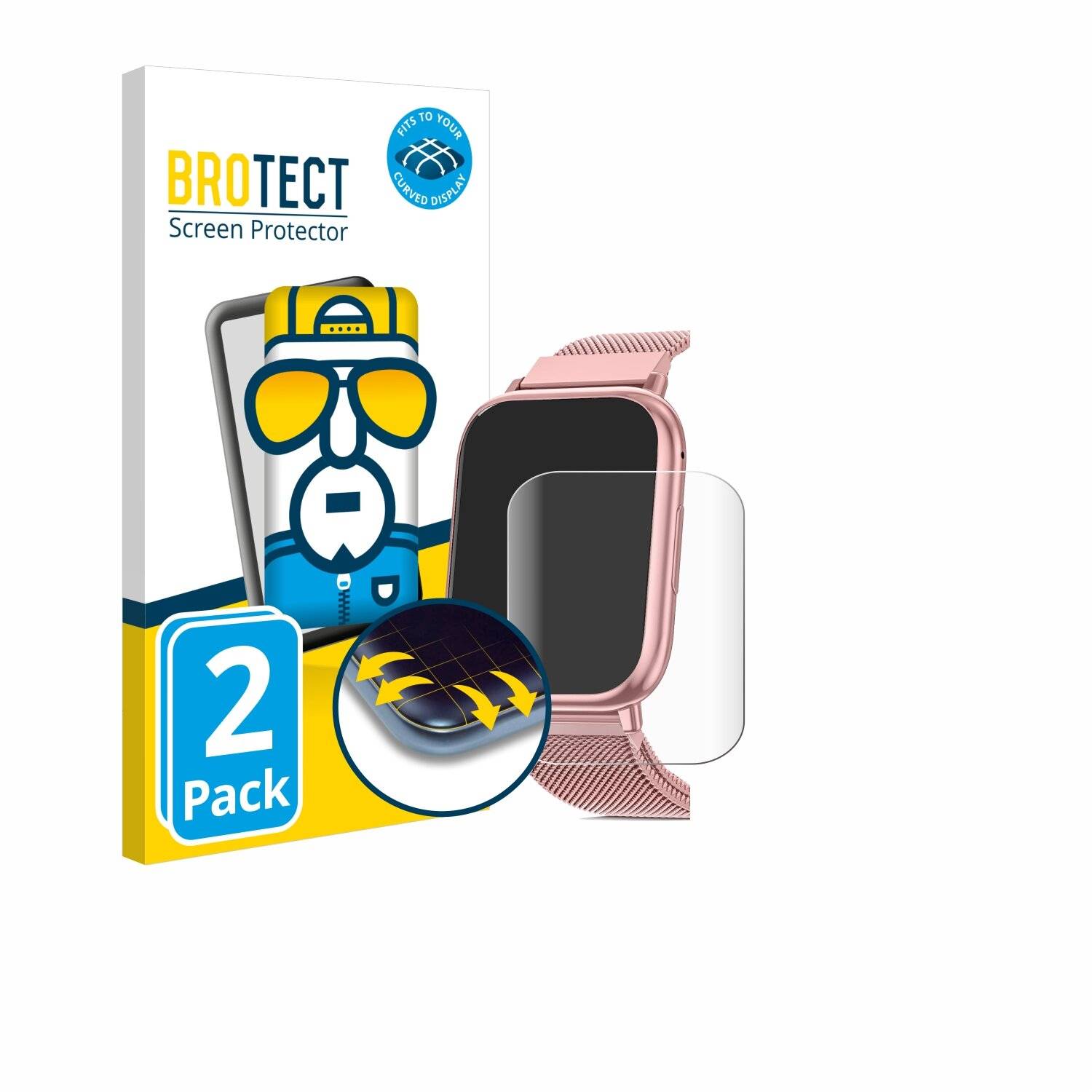 2x BROTECT Flex Full-Screen Folie für Qeyumyeu G93