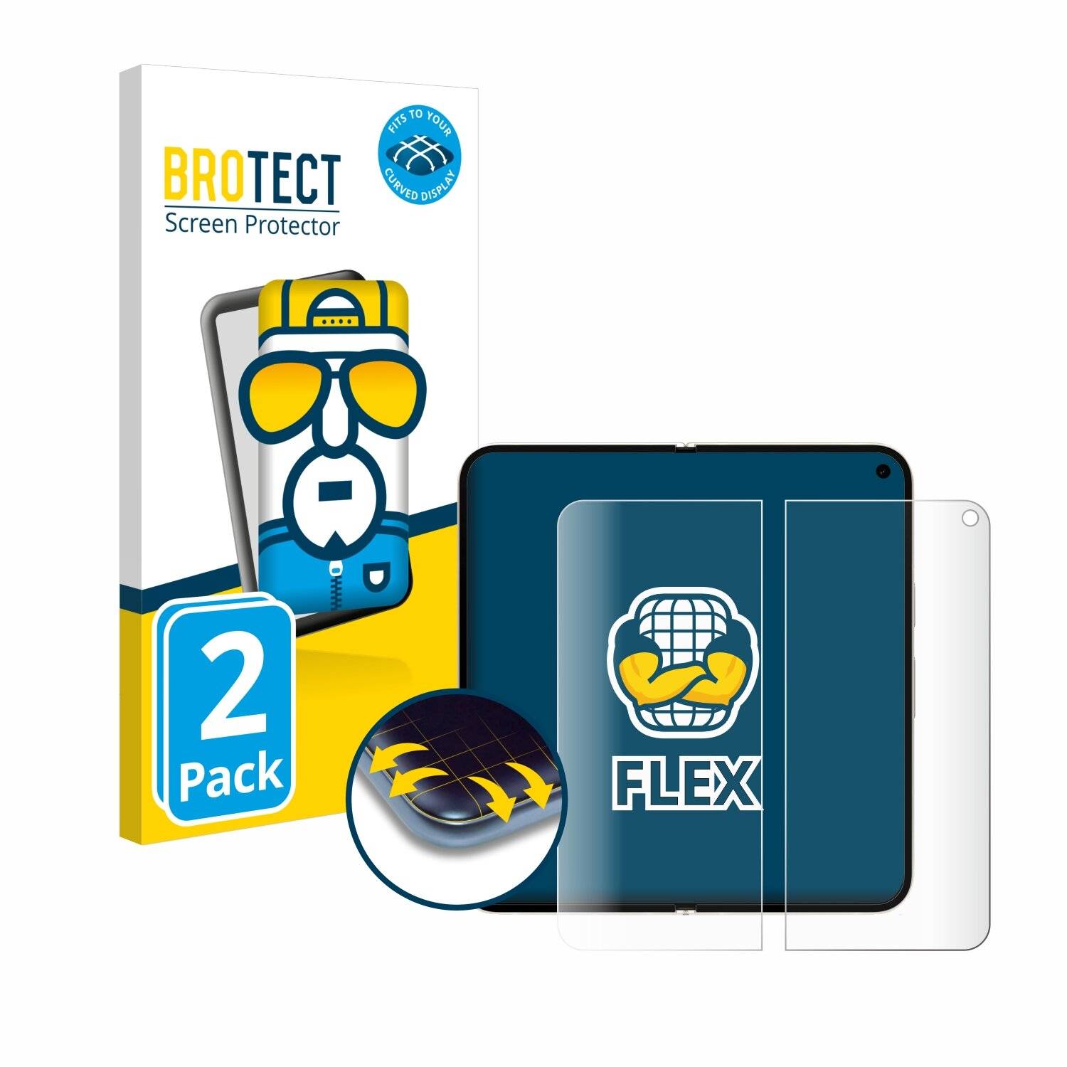 2x BROTECT Flex Full-Screen Folie für Google Pixel 9 Pro Fold (Inneres