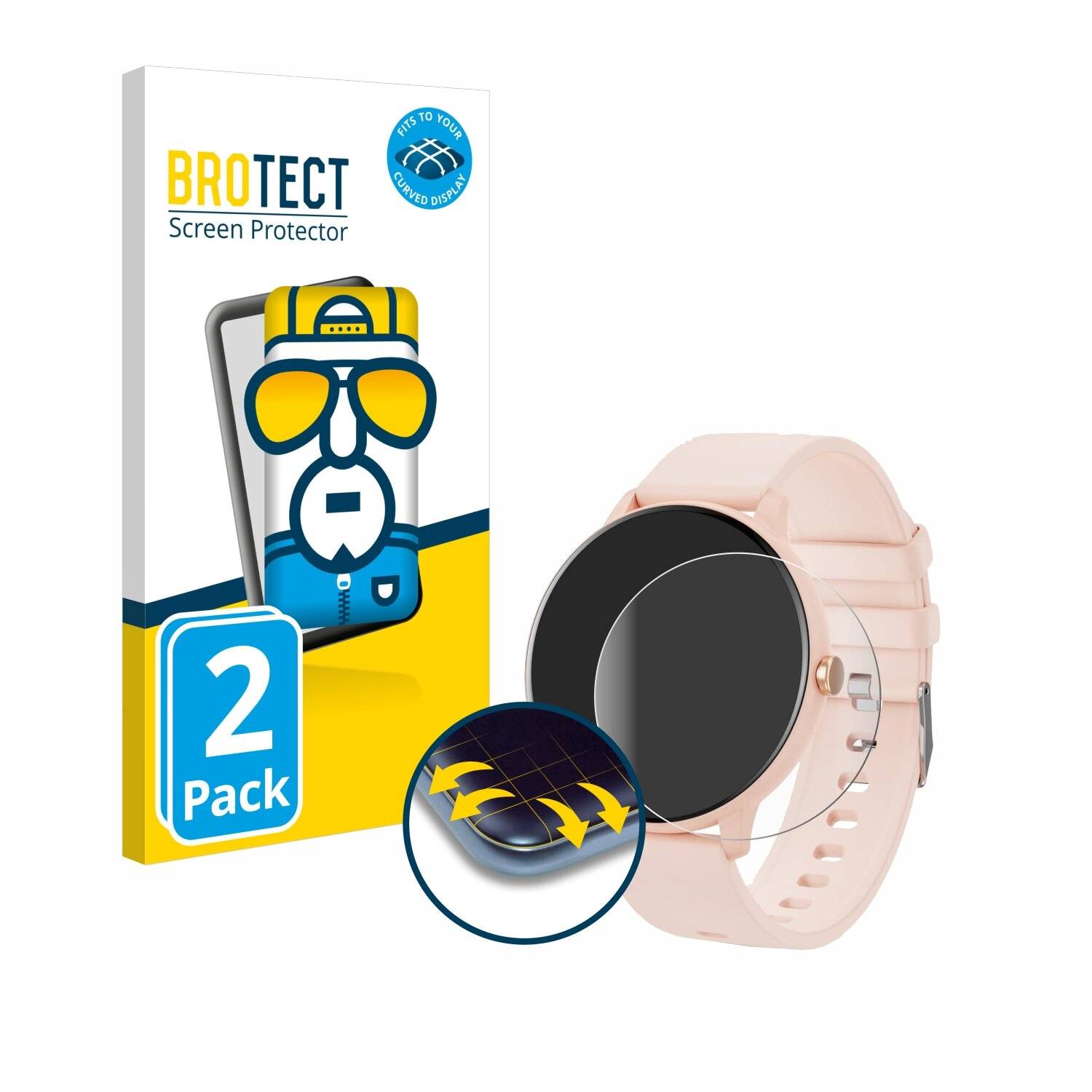 2x BROTECT Flex Full-Screen Folie für Joautrial Smartwatch