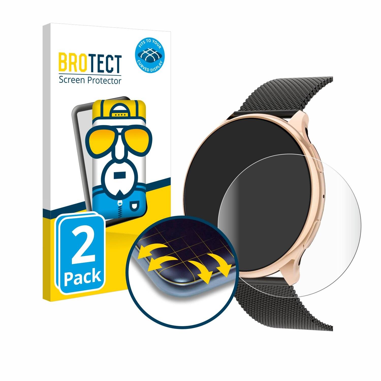 2x BROTECT Flex Full-Screen Folie für RifePhi SmartWatch