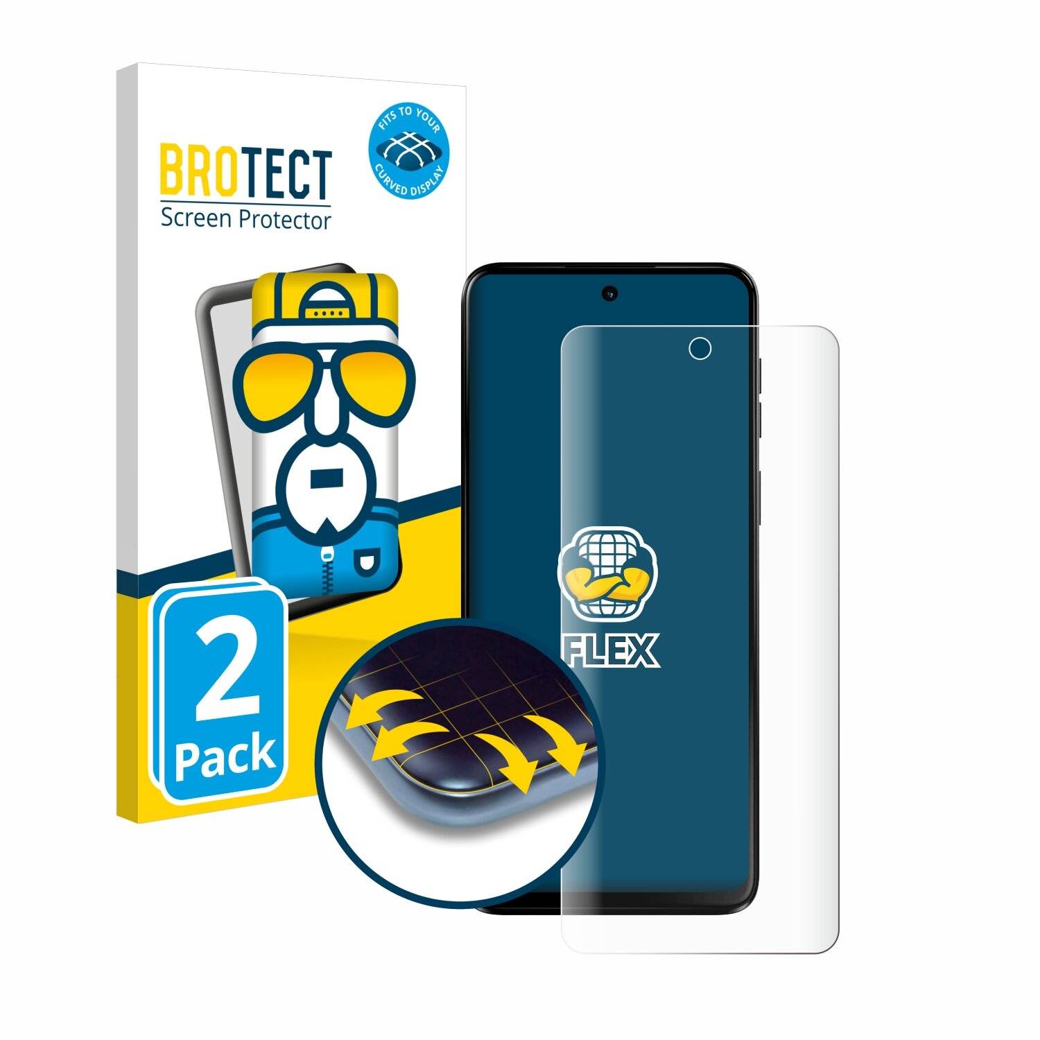 2x BROTECT Flex Full-Screen Folie für Motorola Moto