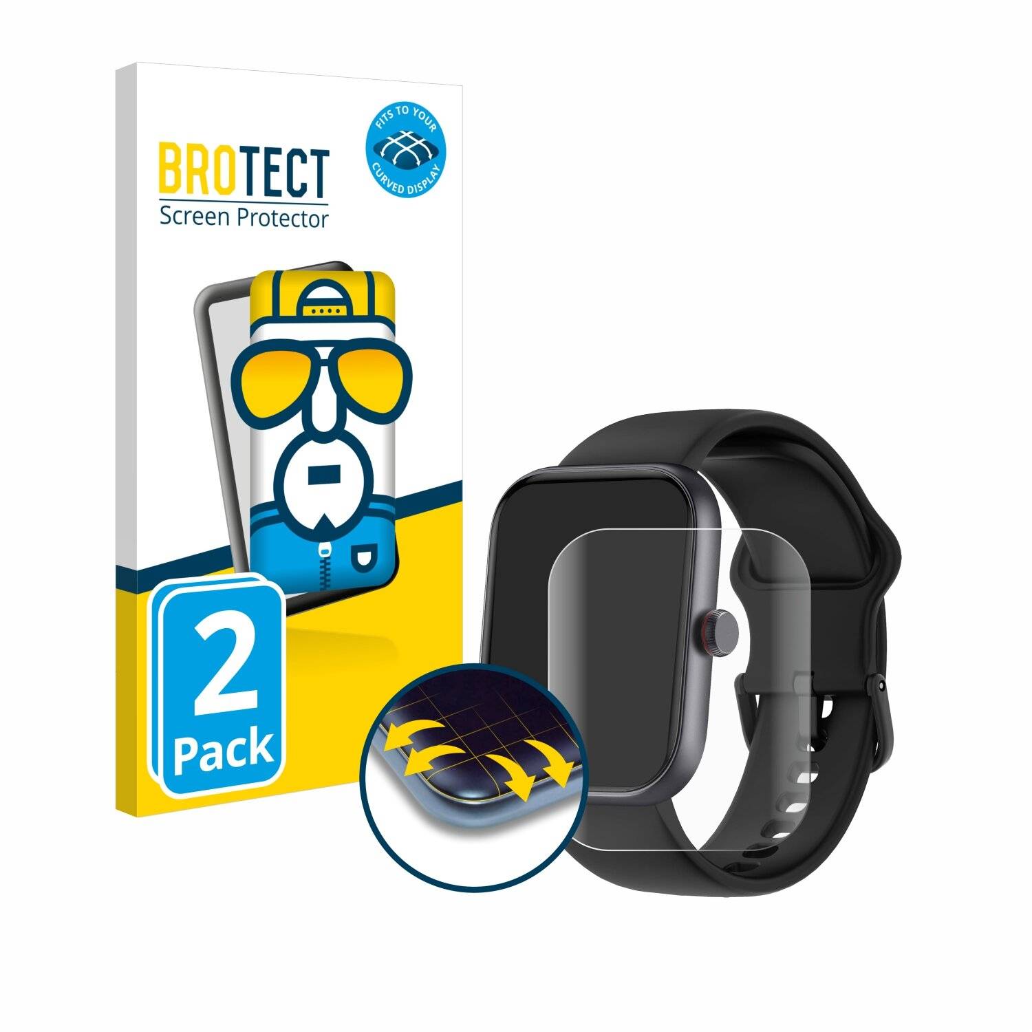2x BROTECT Flex Full-Screen Folie für Toobur IDW20