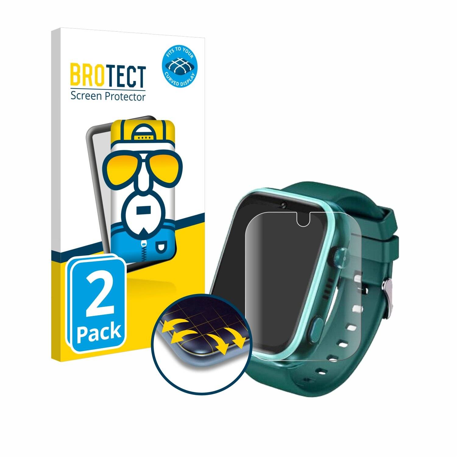 2x BROTECT Flex Full-Screen Folie für Okyuk T45