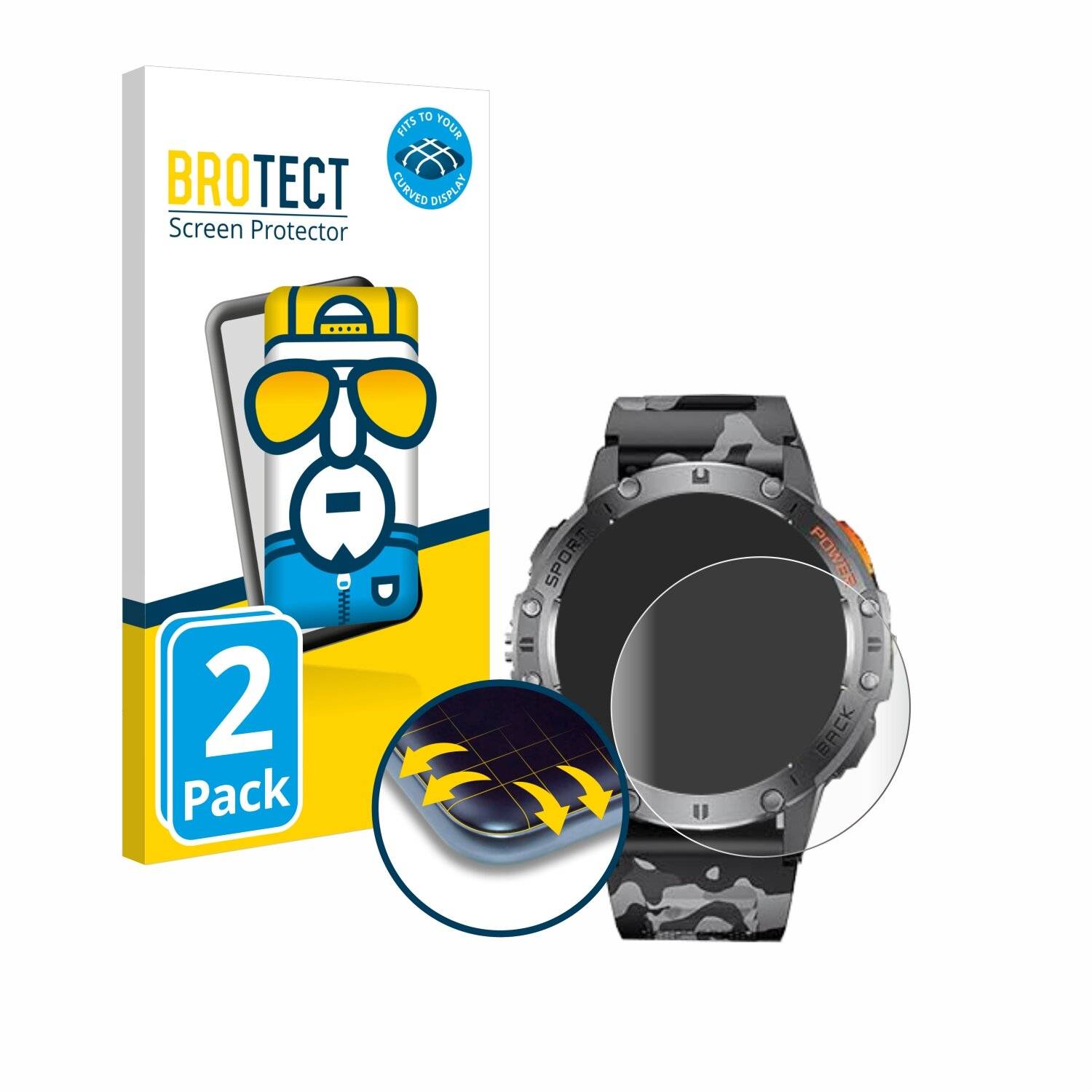 2x BROTECT Flex Full-Screen Folie für Dremac EF5-Q