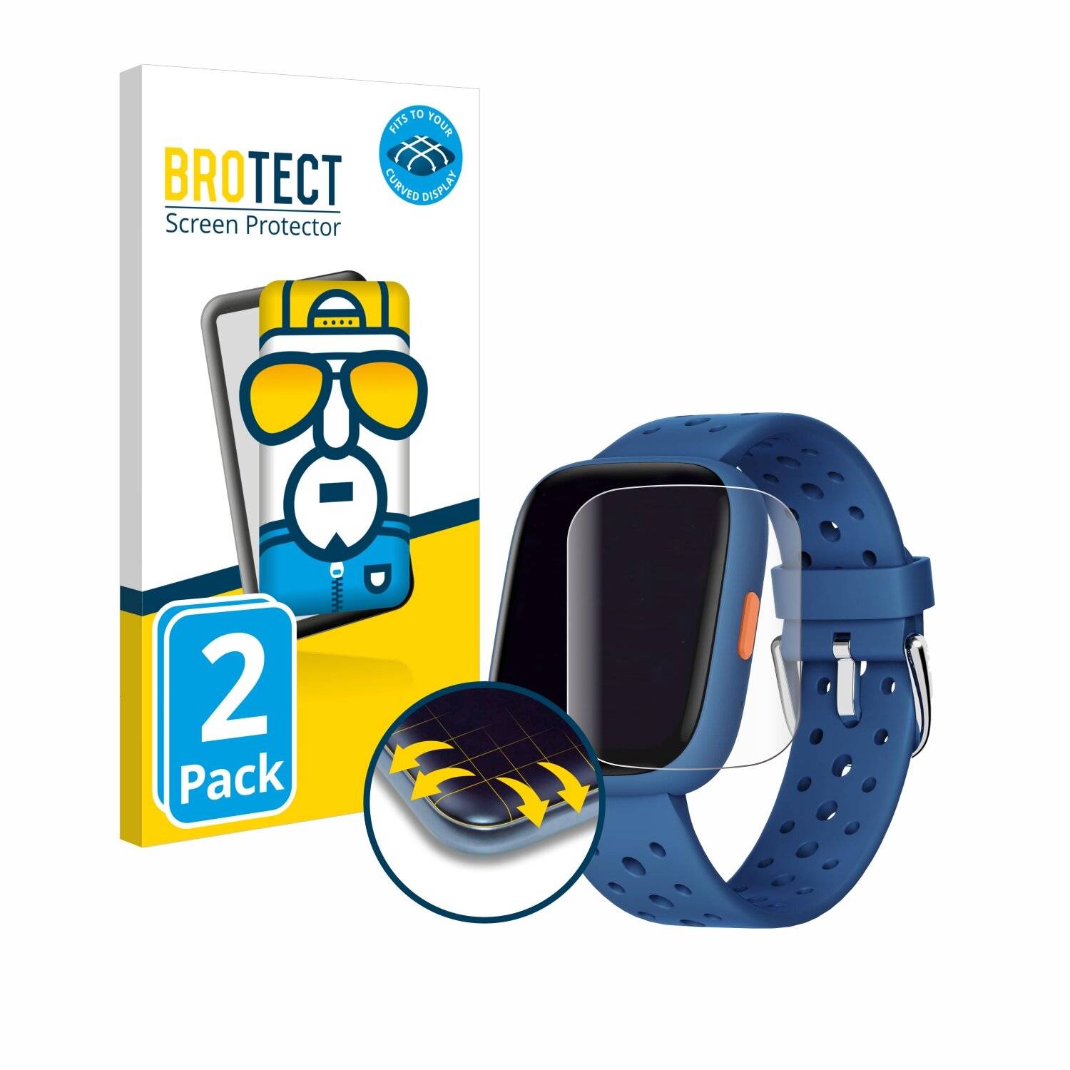 2x BROTECT Flex Full-Screen Folie für Biggerfive BW02