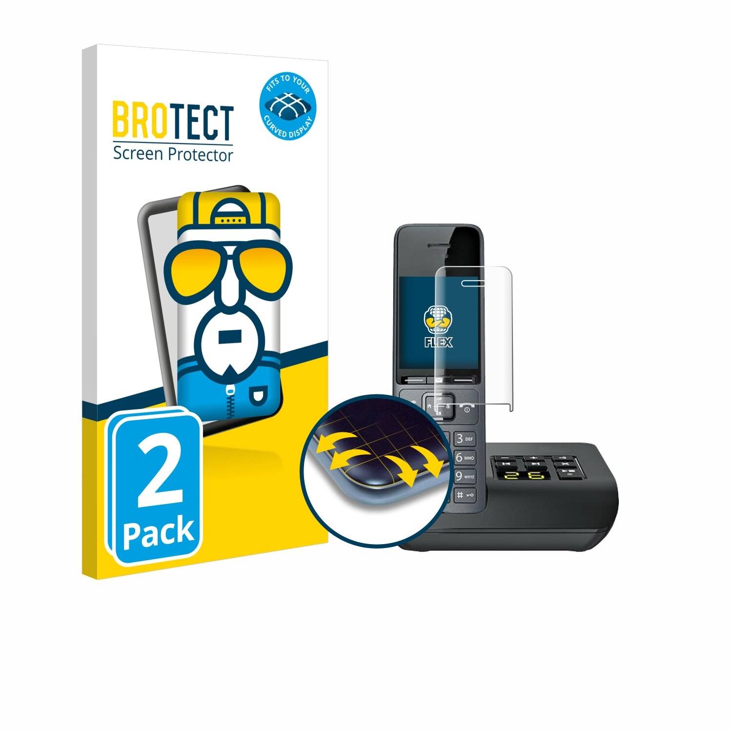 2x BROTECT Flex Full-Screen Folie für Gigaset COMFORT