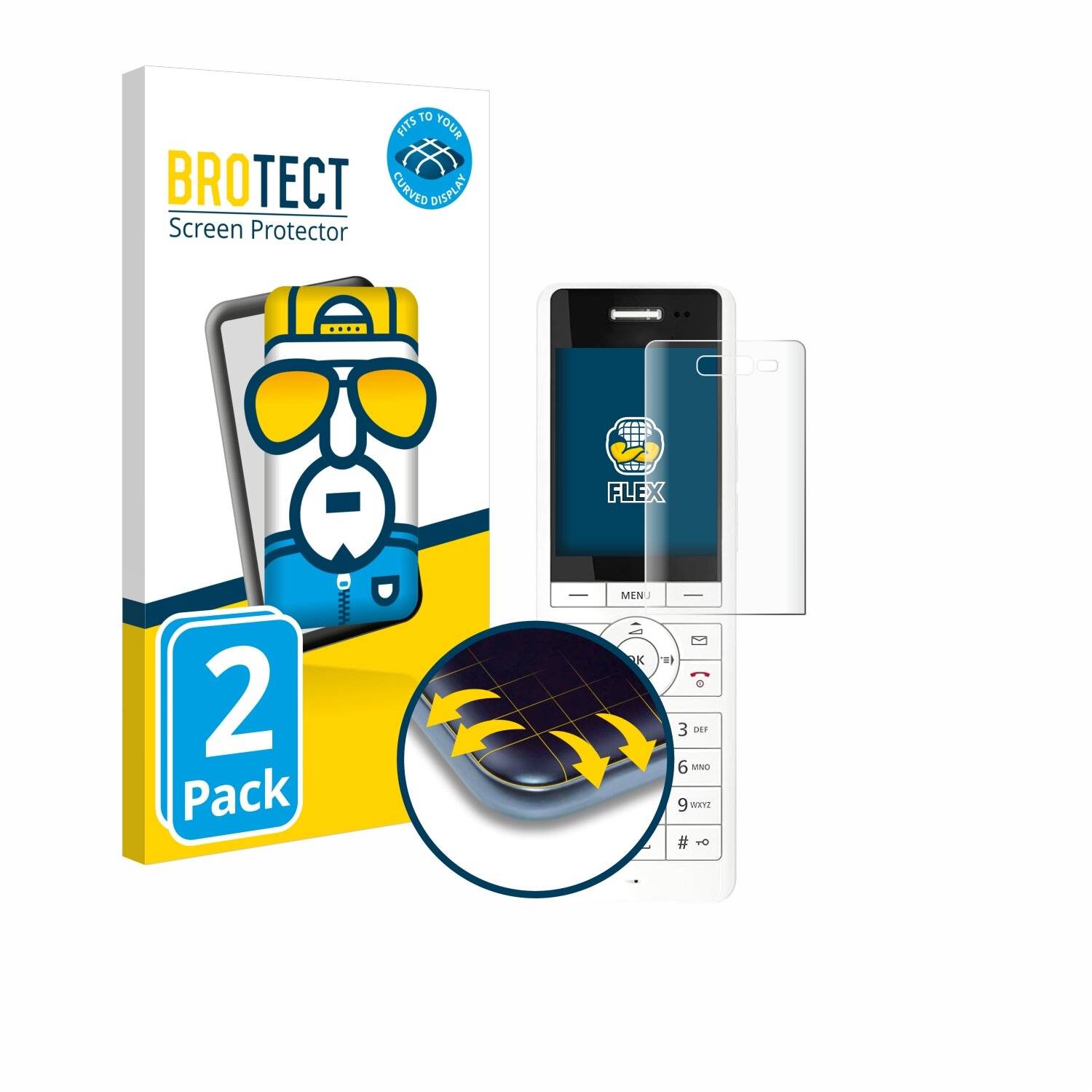 2x BROTECT Flex Full-Screen Folie für AVM Fritz!Fon X6