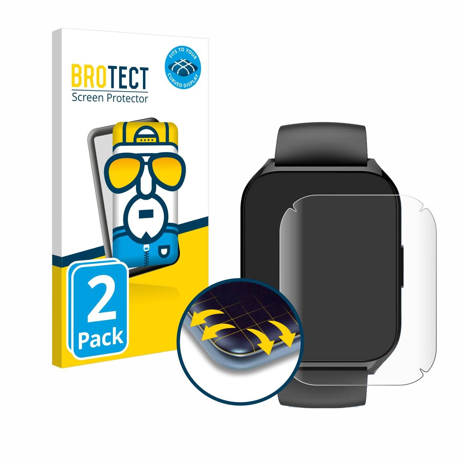 2x BROTECT Flex Full-Screen Folie für Dusonlap MT65