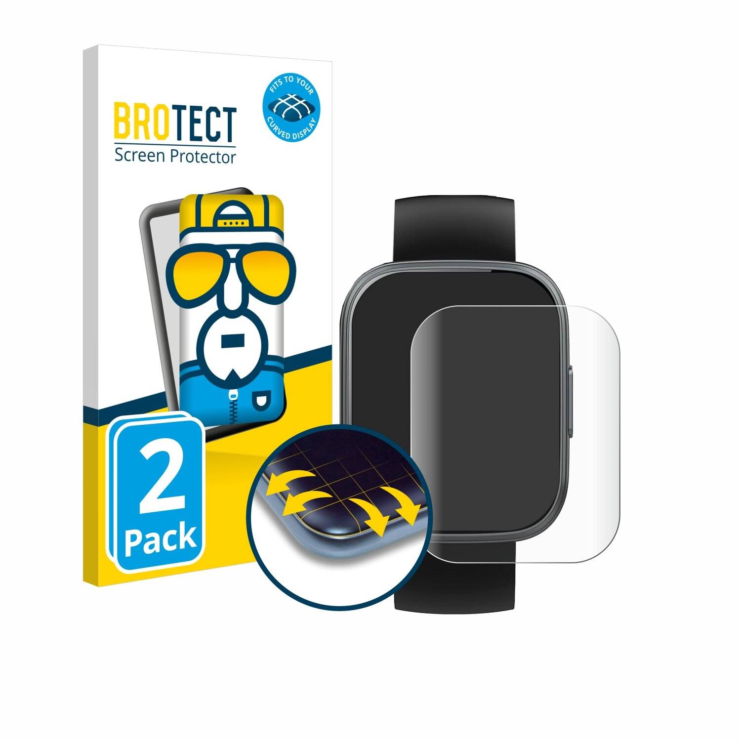 2x BROTECT Flex Full-Screen Folie für Puqo T80