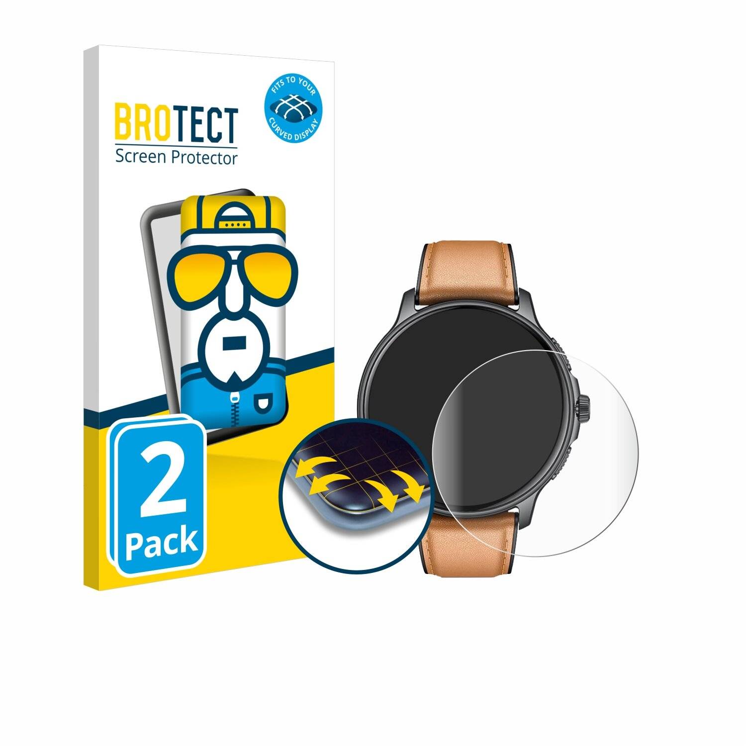 2x BROTECT Flex Full-Screen Folie für Motsfit CJZ121BR