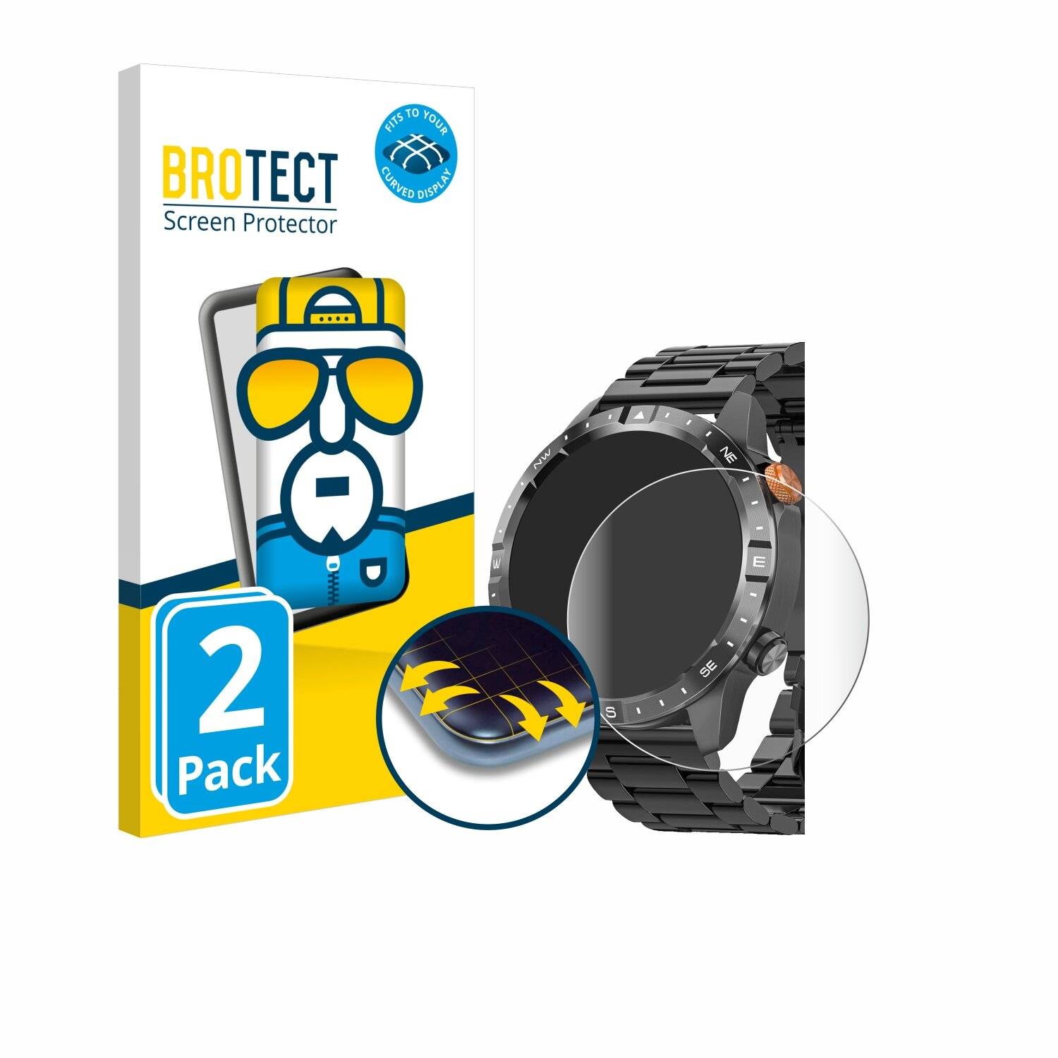 2x BROTECT Flex Full-Screen Folie für Banlvs A-57-K