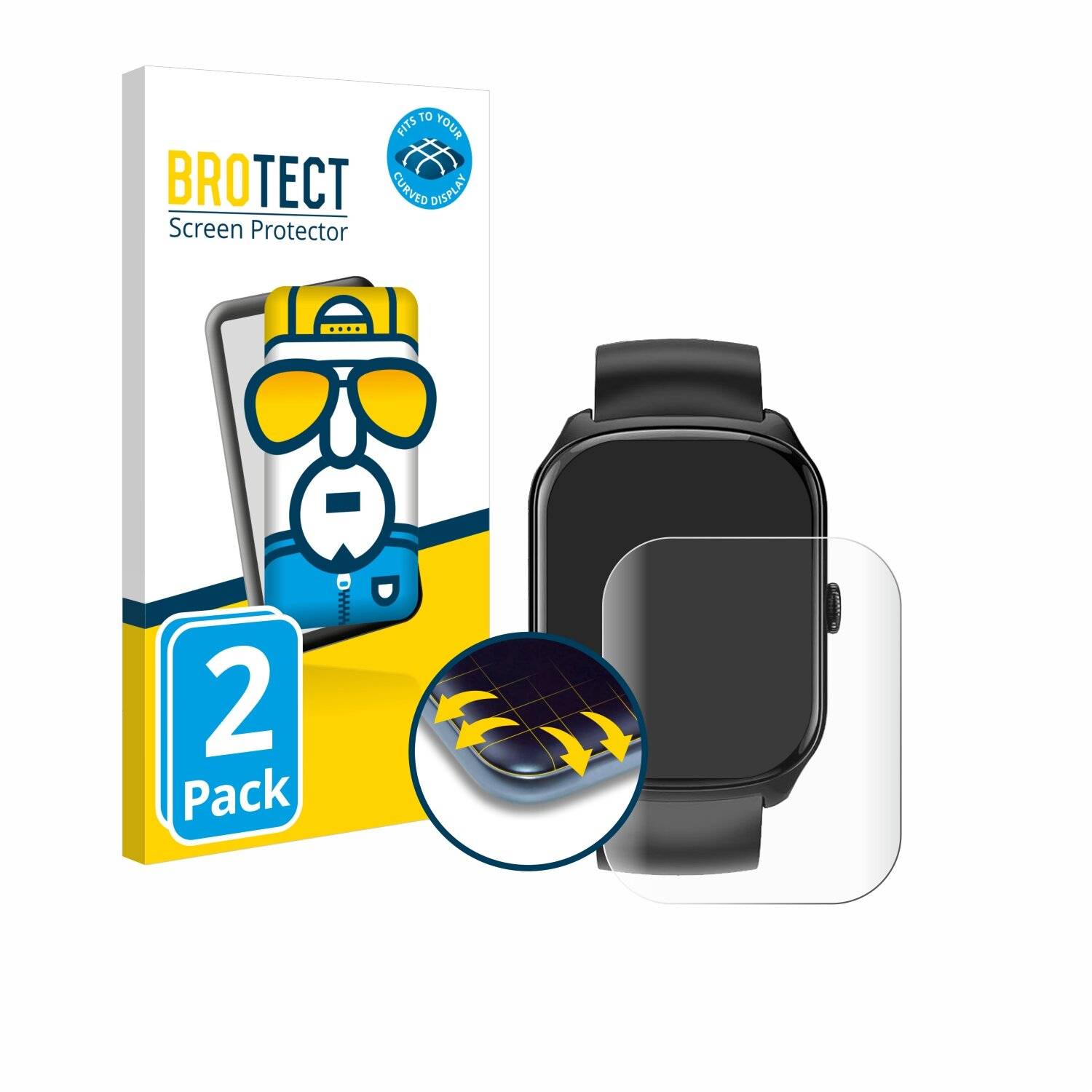 2x BROTECT Flex Full-Screen Folie für Qecnato S68