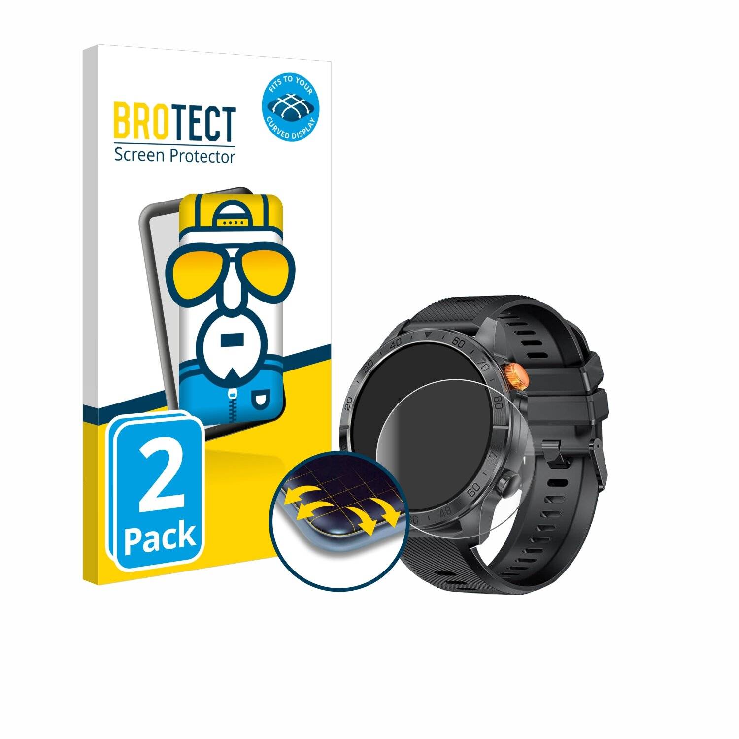2x BROTECT Flex Full-Screen Folie für Loekneue YK57