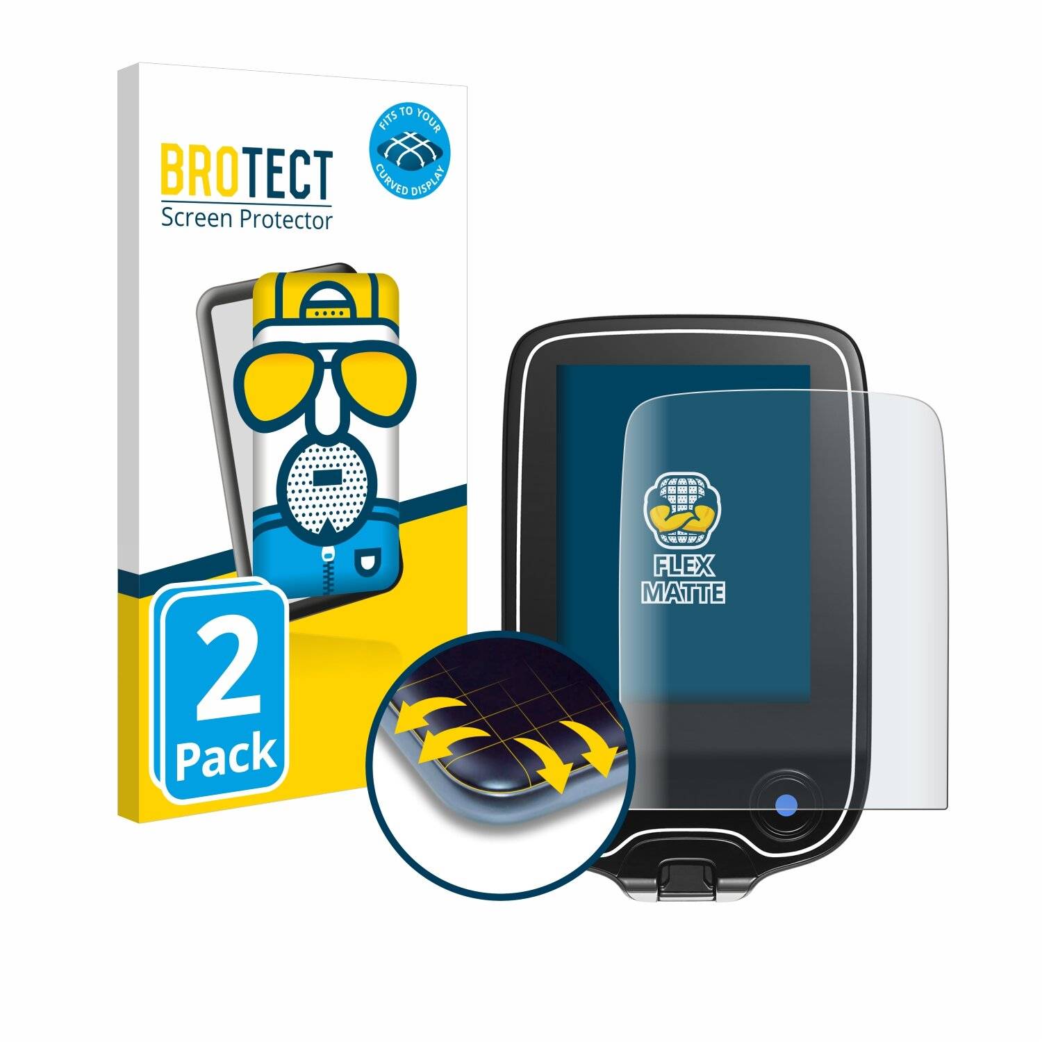 2x BROTECT Flex Matt Full-Screen Folie für Freestyle Libre